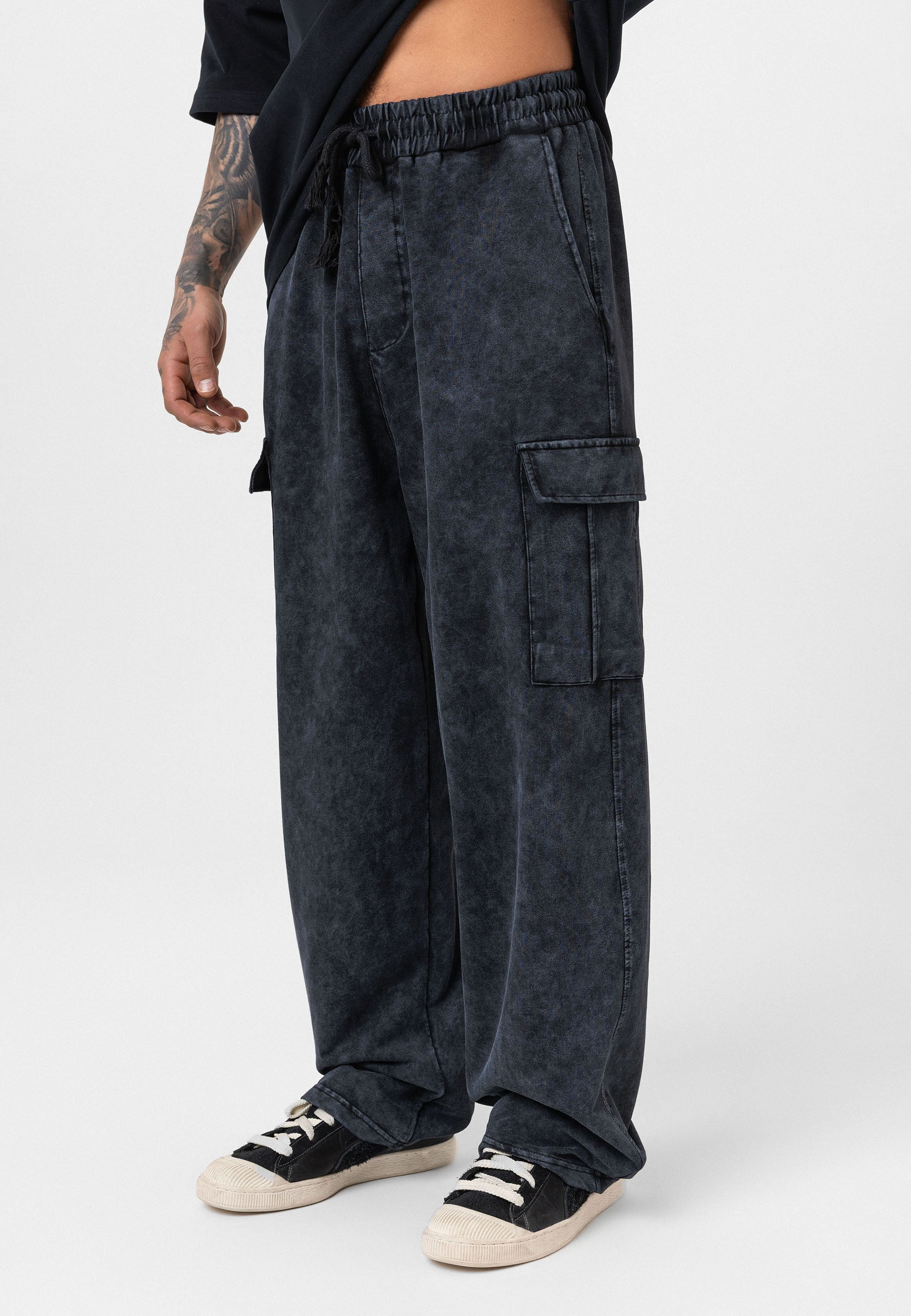 Oversized Graphic Pants – Bold Visuals with Vintage-Washed Appeal