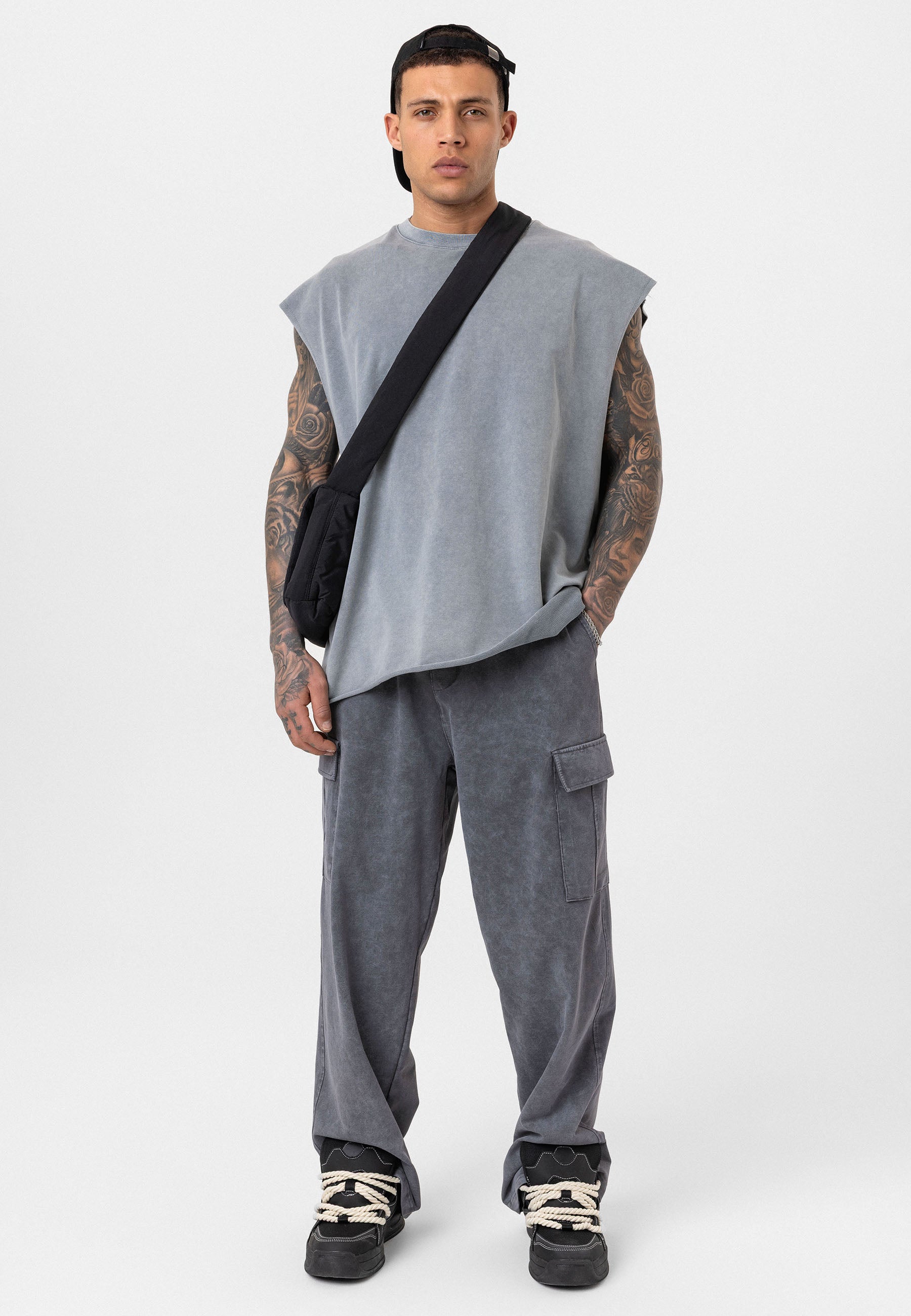 Oversized Graphic Pants – Bold Visuals with Vintage-Washed Appeal