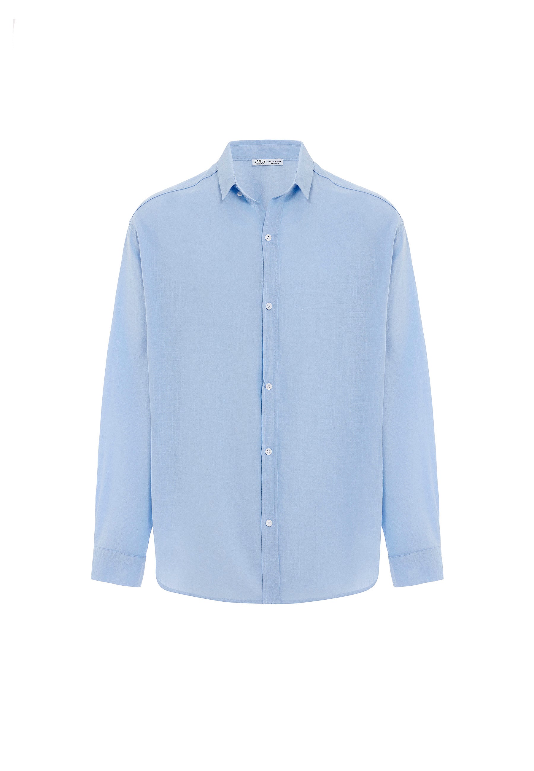 Sky Blue Long Sleeve Oversized Linen Shirt – Light, Airy & Timeless