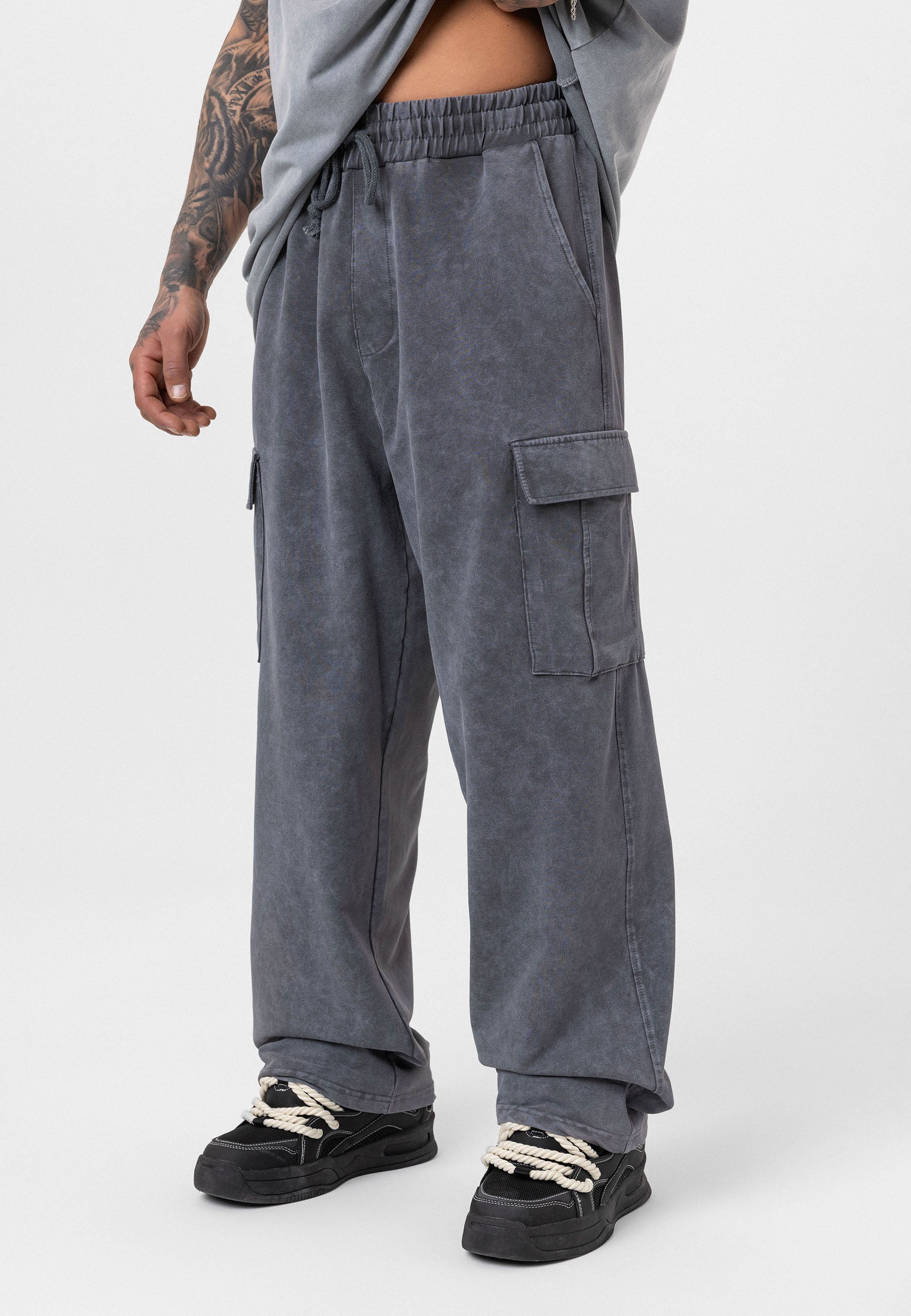 Oversized Graphic Pants – Bold Visuals with Vintage-Washed Appeal