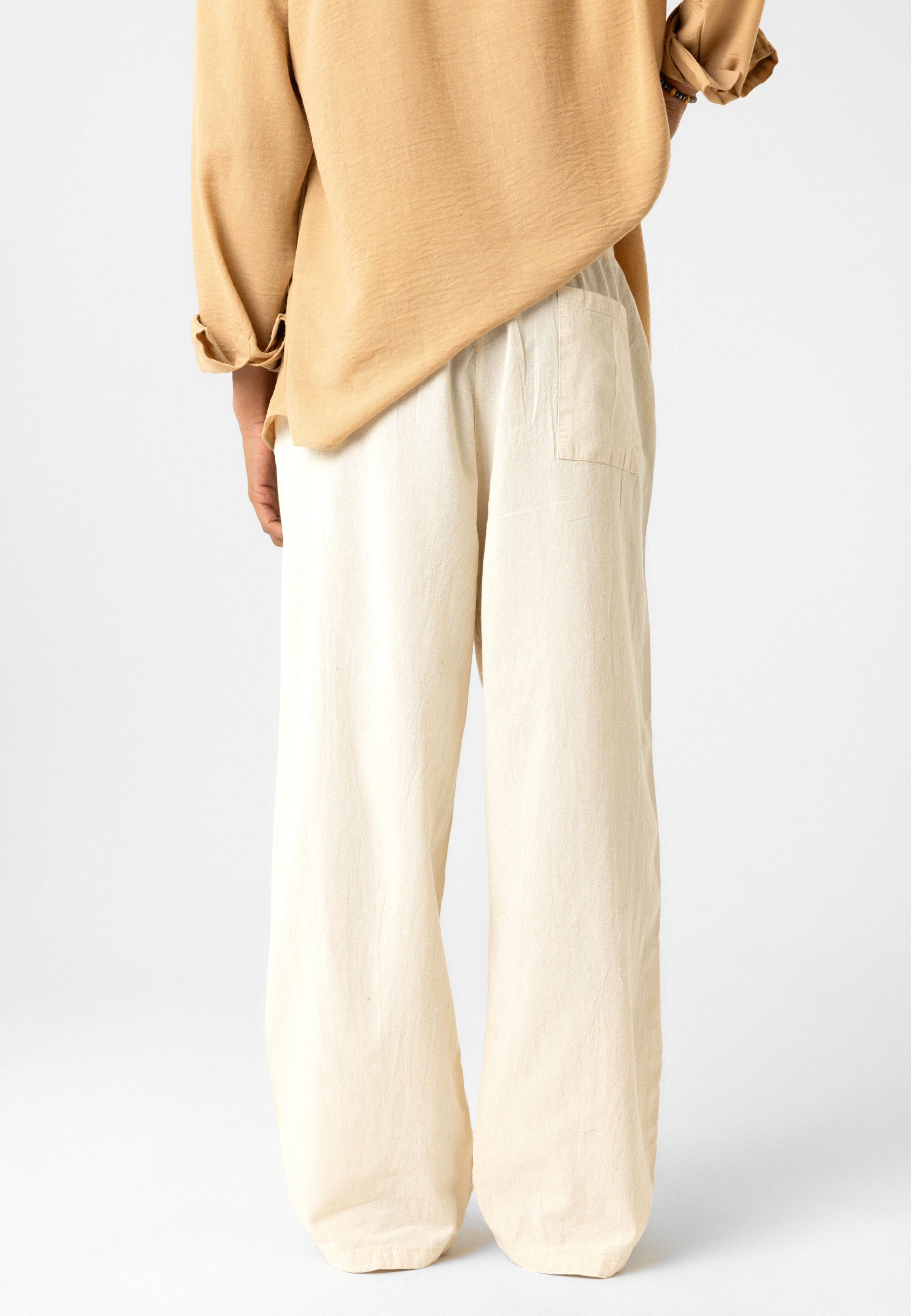 Elastic Waist Baggy Linen Pants – Breezy Fit, Effortless Vibe