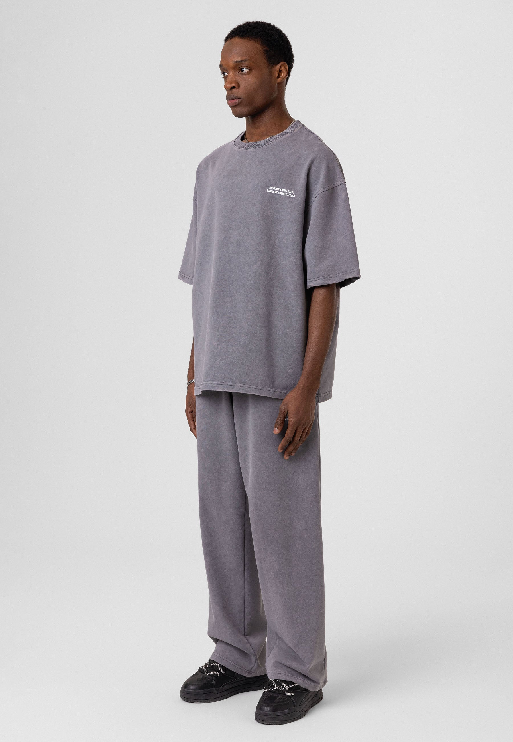 Oversized Washed Track Pants – Street-Ready Comfort with Soft Texture