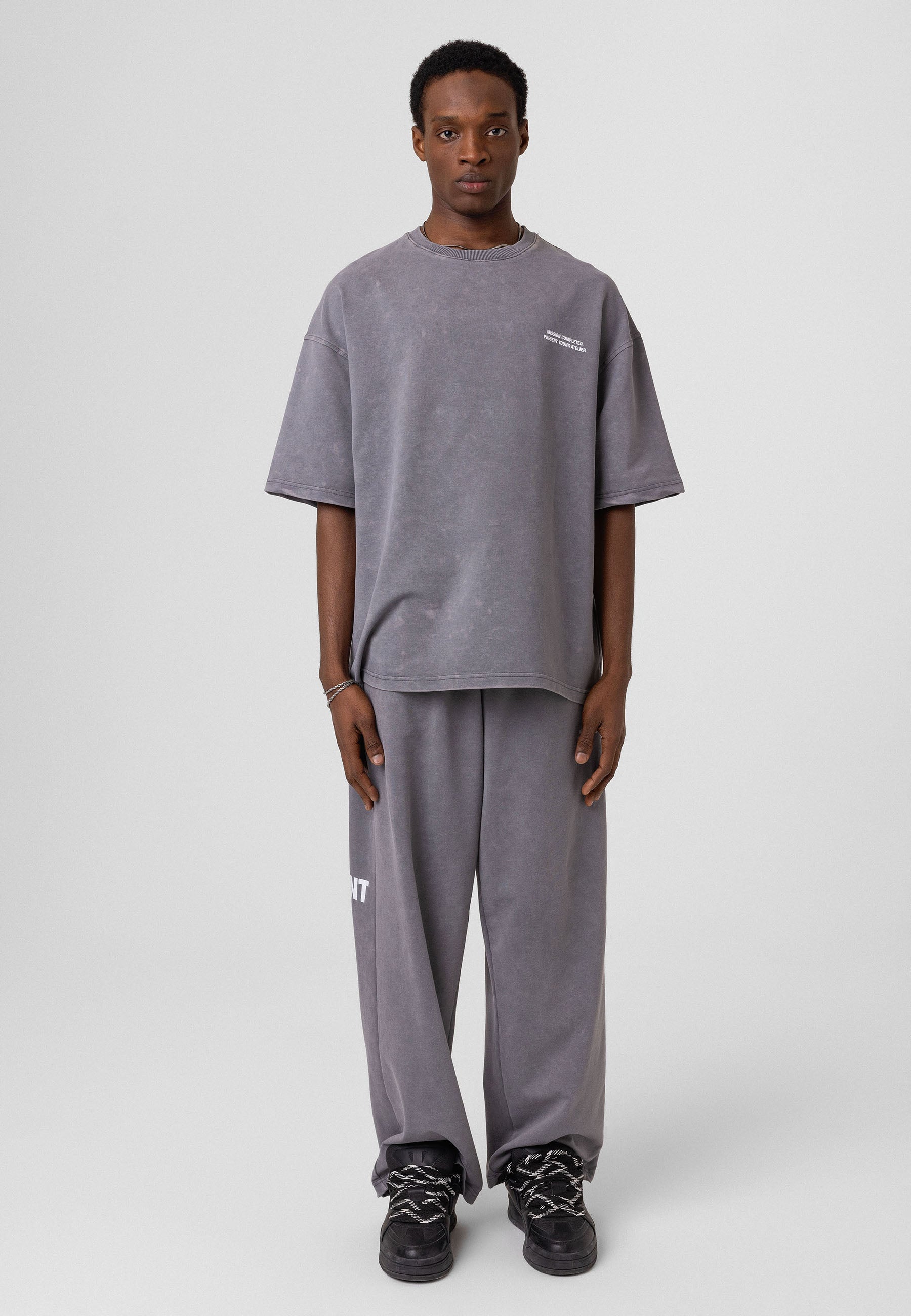 Oversized Washed Track Pants – Street-Ready Comfort with Soft Texture