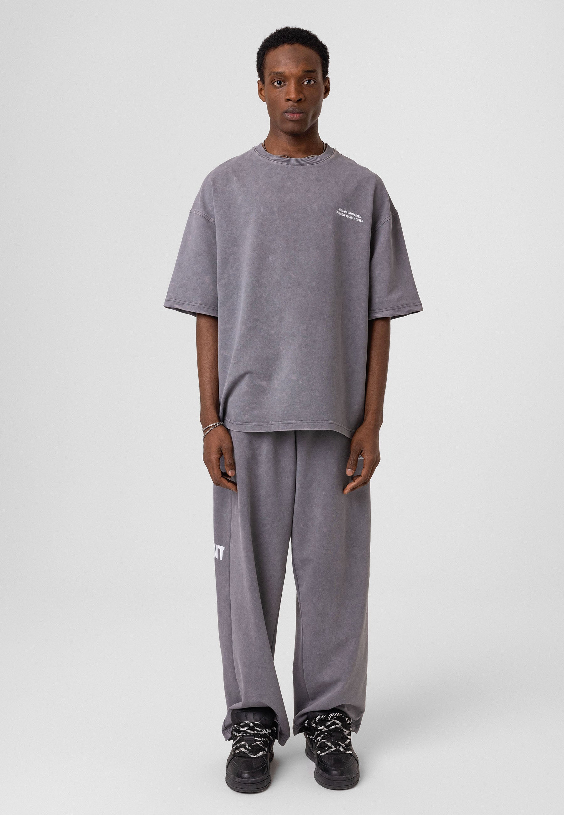 Oversized Washed Track Pants – Street-Ready Comfort with Soft Texture