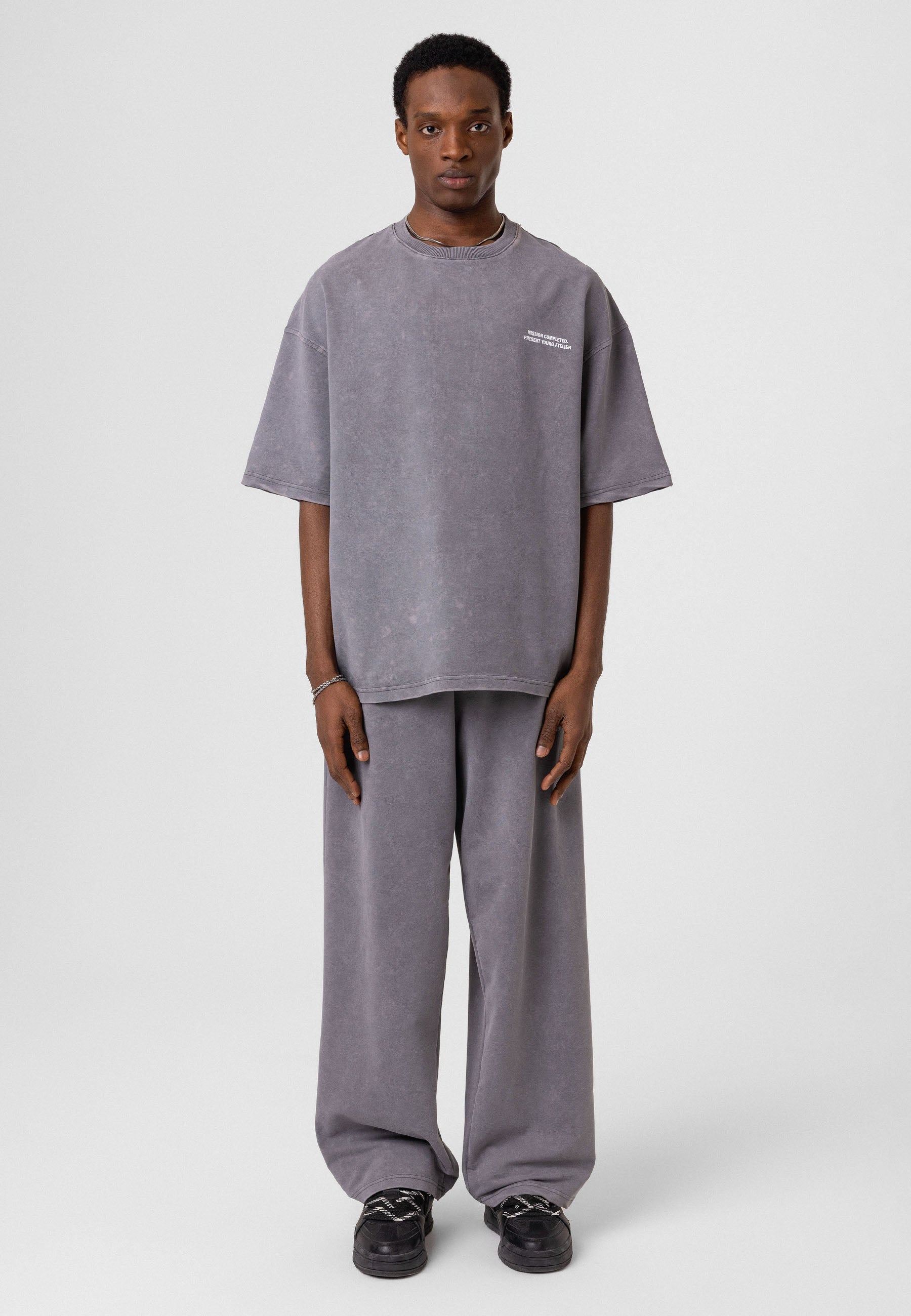 Oversized Washed Track Pants – Street-Ready Comfort with Soft Texture