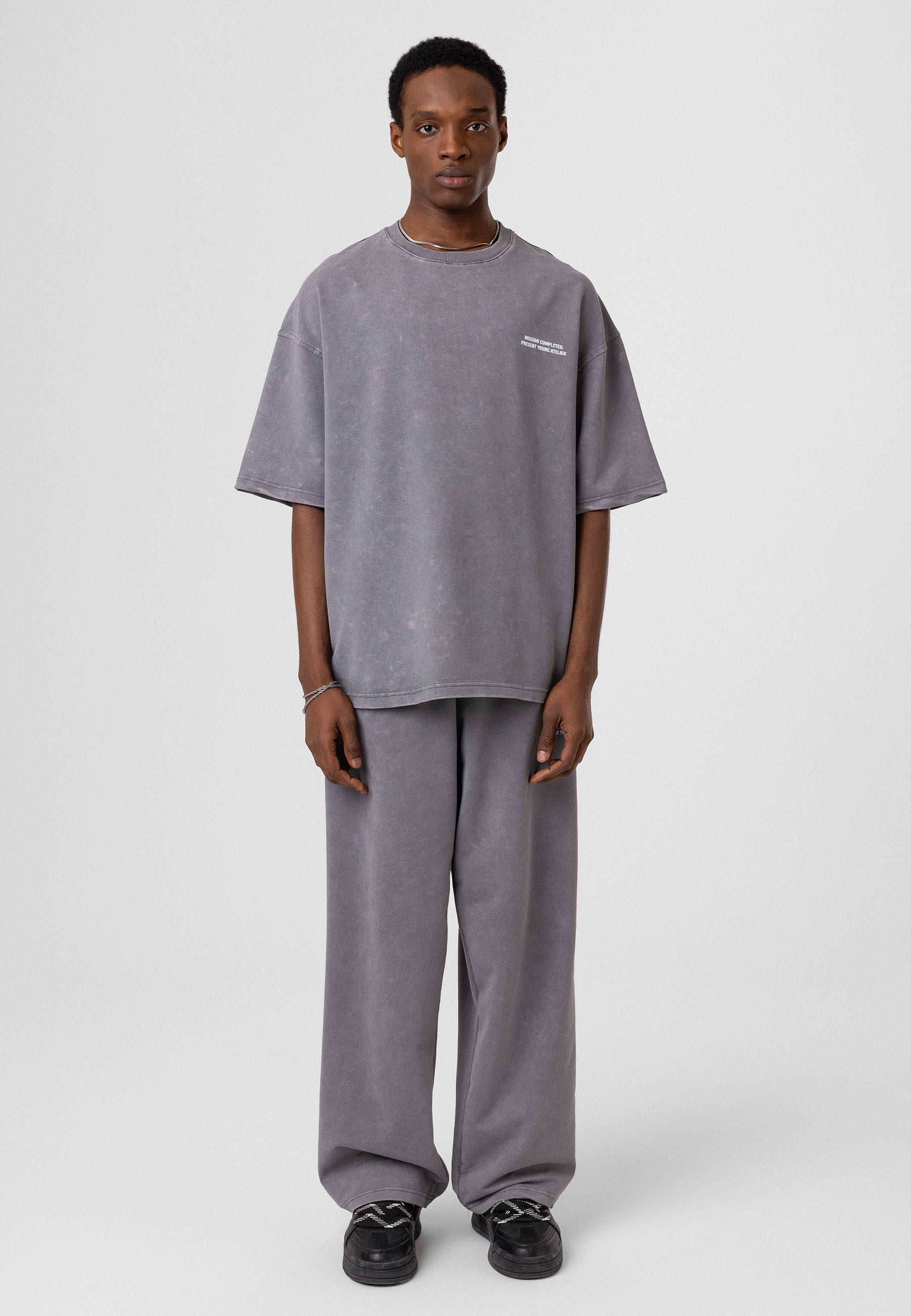 Oversized Washed Track Pants – Street-Ready Comfort with Soft Texture
