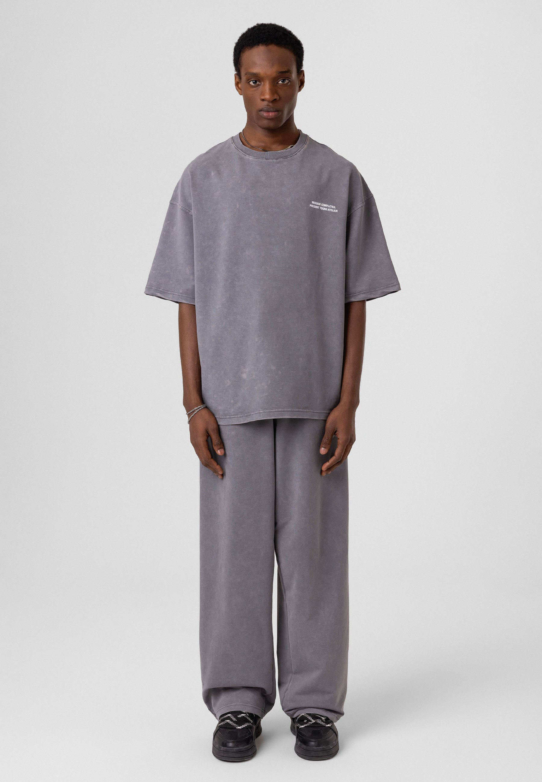 Oversized Washed Track Pants – Street-Ready Comfort with Soft Texture