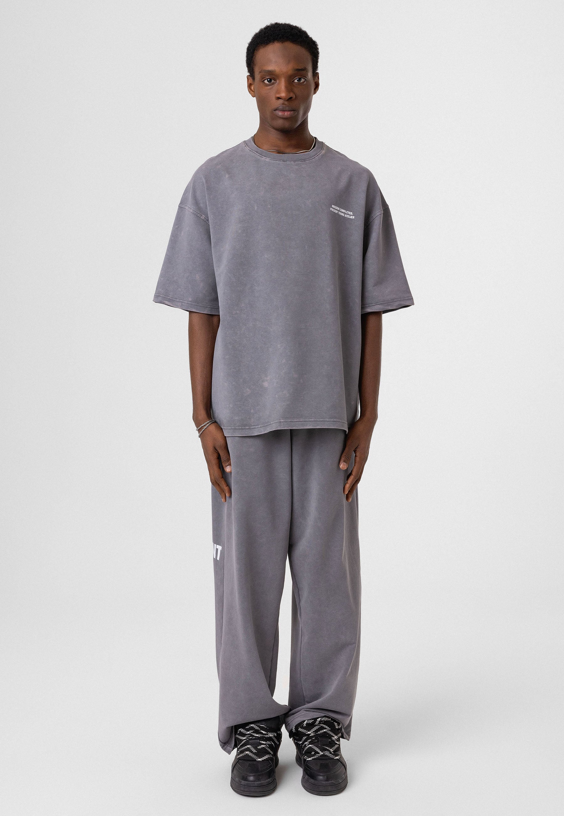 Oversized Washed Track Pants – Street-Ready Comfort with Soft Texture