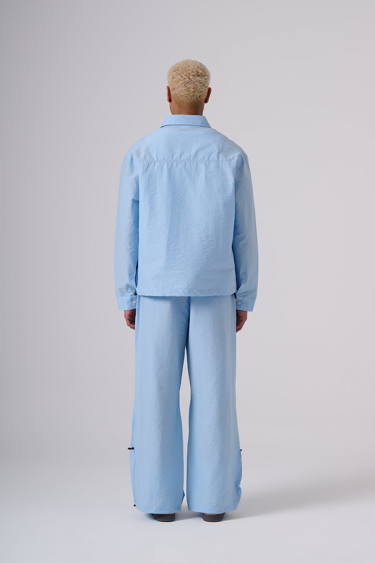 Sky Blue Oversized Relaxed Fit with Subtle Heart Embroidery