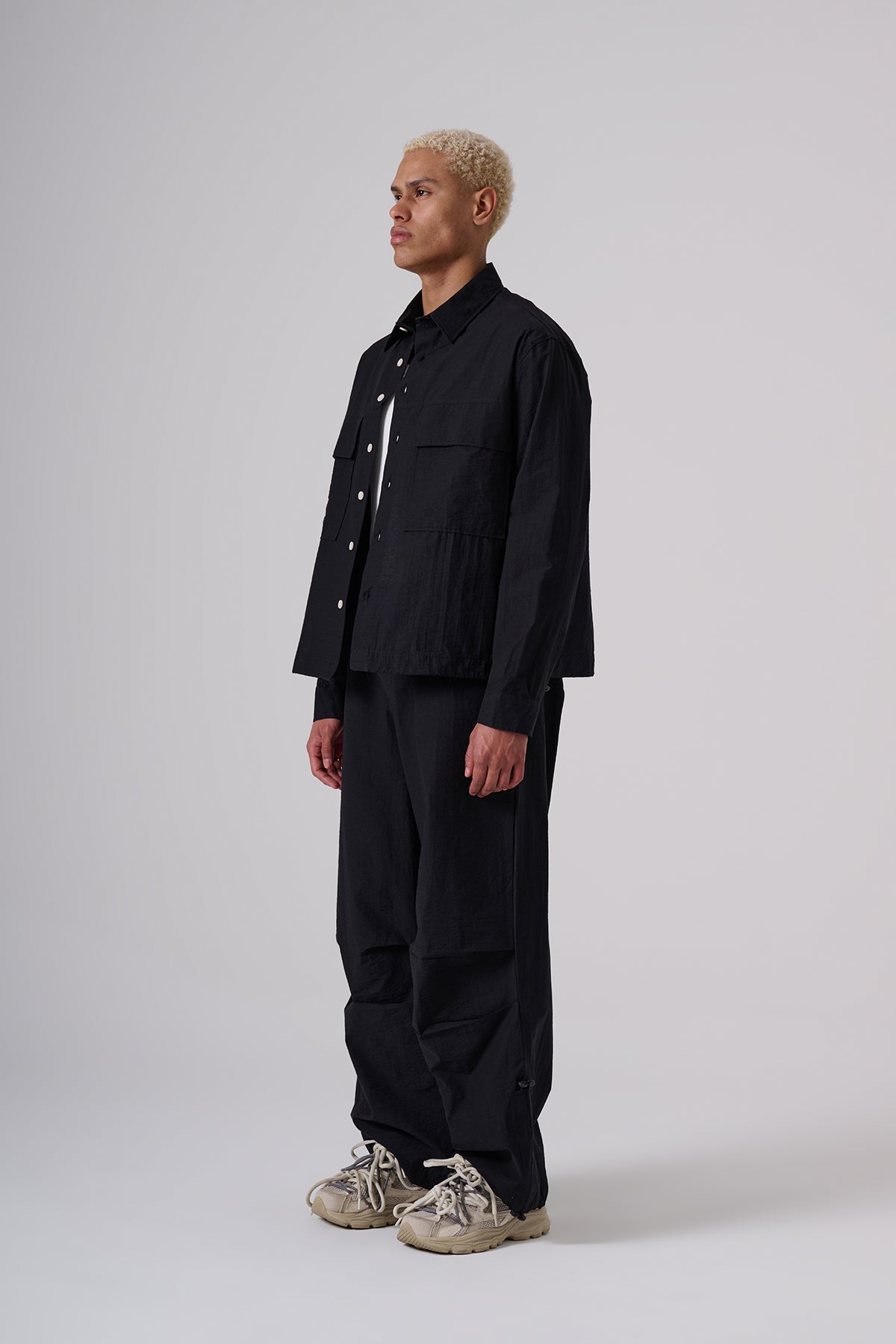Black Coat & Jackets – Clean Design with Subtle Embossed Detail