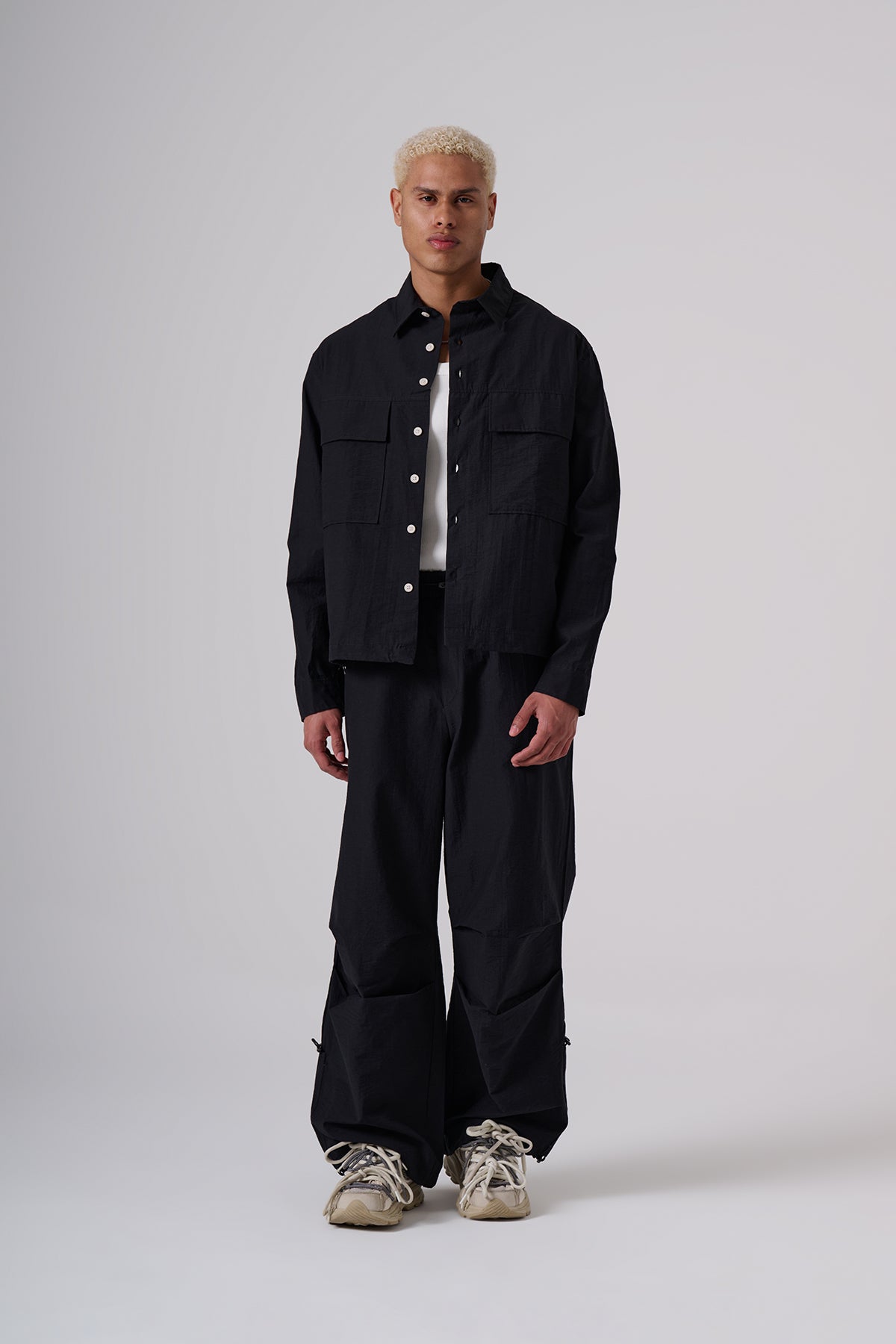 Black Coat & Jackets – Clean Design with Subtle Embossed Detail