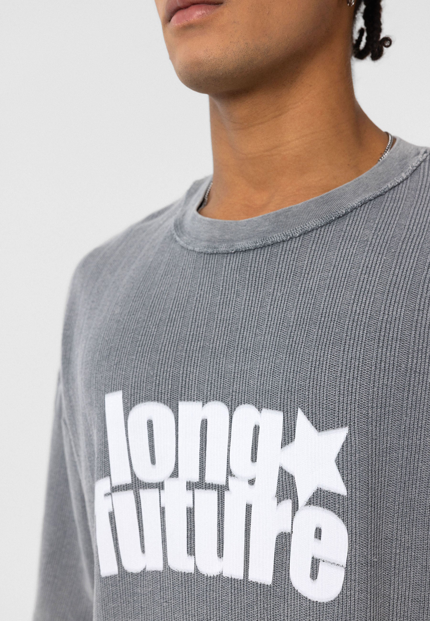 Oversized Knit T-shirts Garment-Washed Texture & Relaxed Comfort