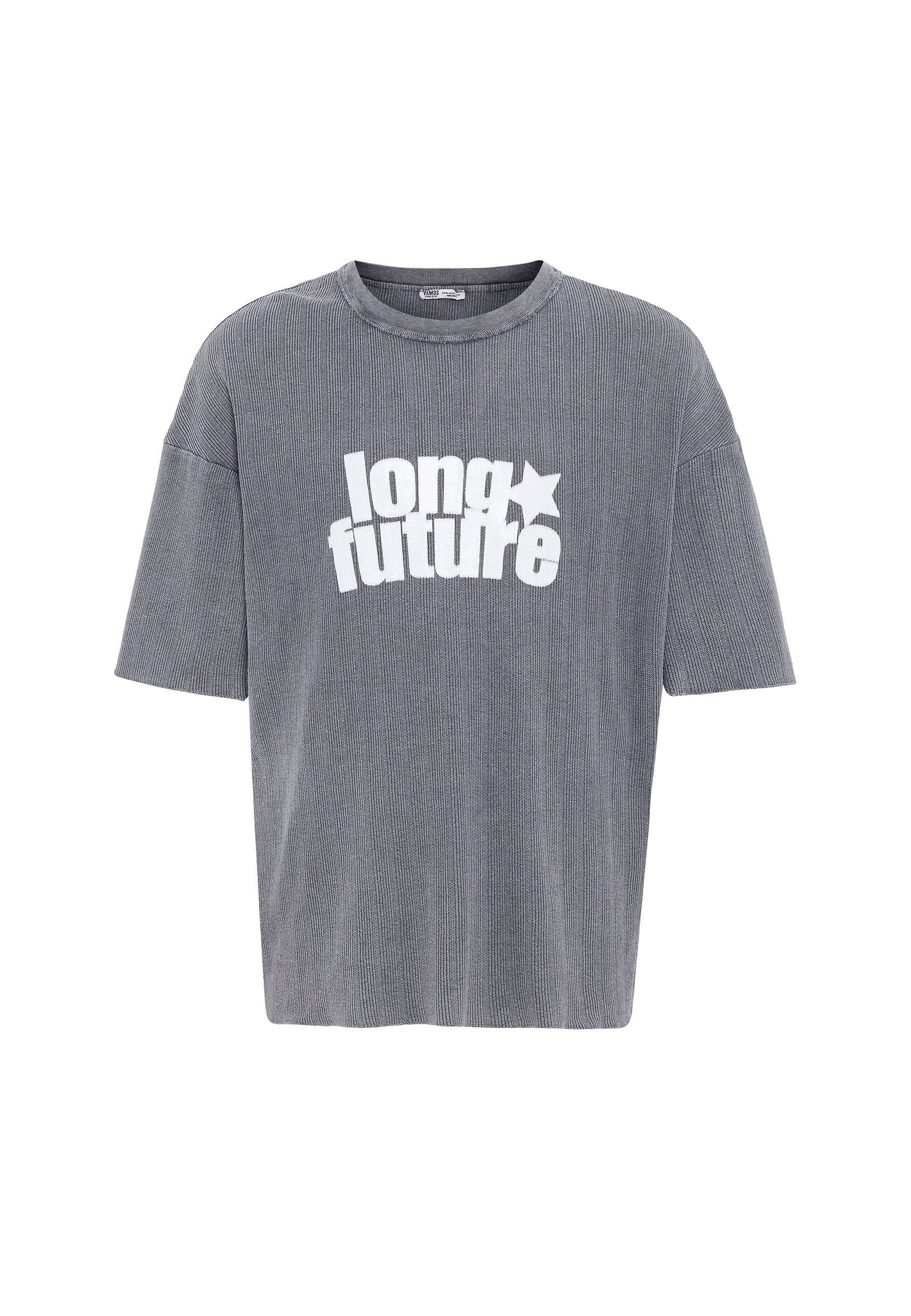 Oversized Knit T-shirts Garment-Washed Texture & Relaxed Comfort