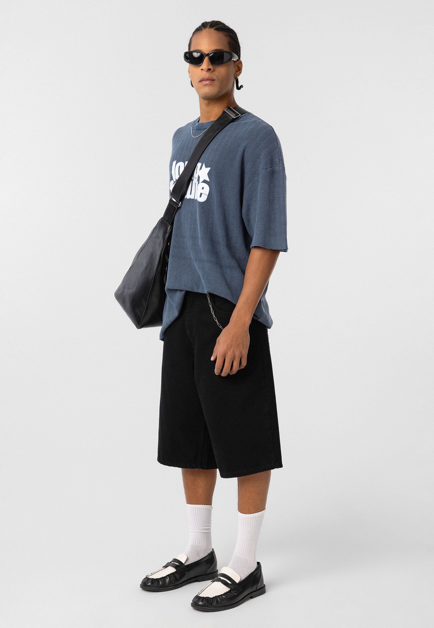 Oversized Knit T-shirts Garment-Washed Texture & Relaxed Comfort