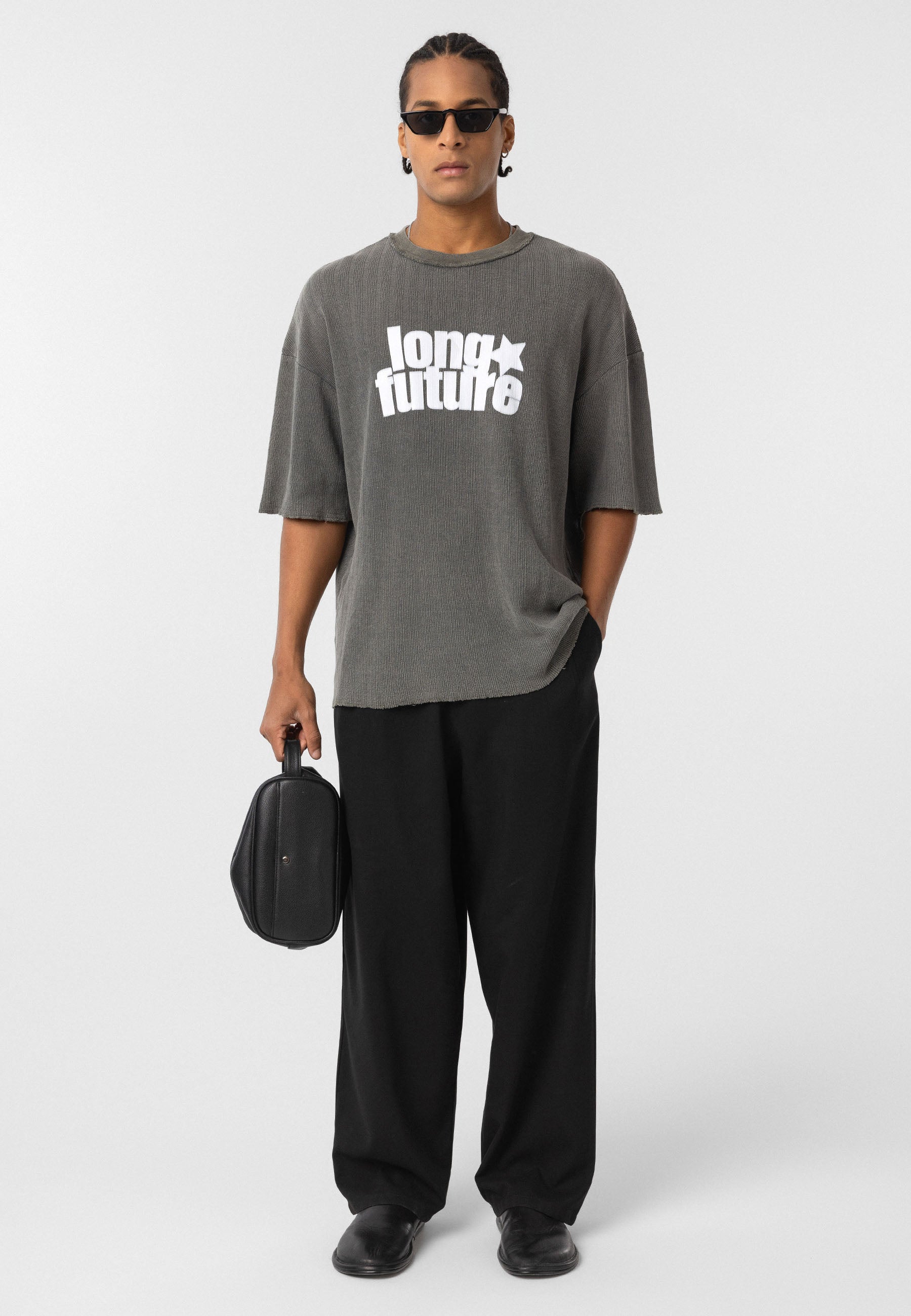 Oversized Knit T-shirts Garment-Washed Texture & Relaxed Comfort