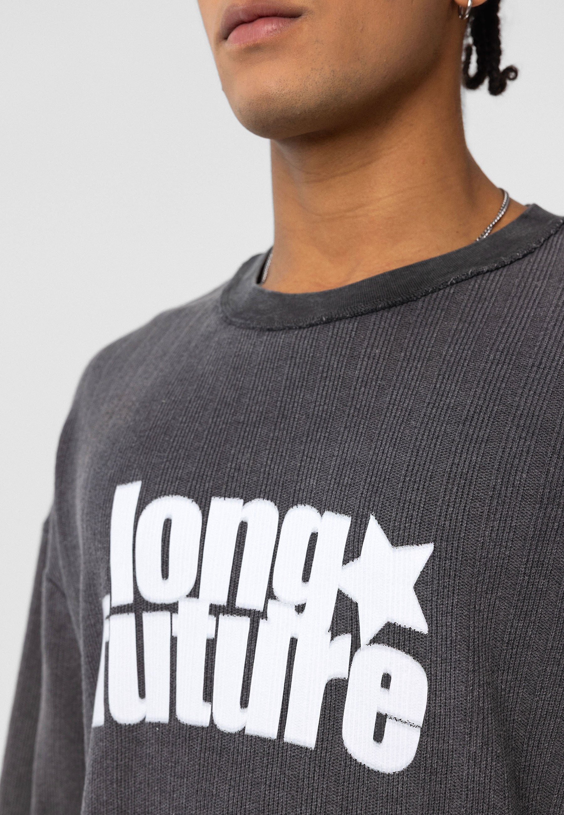 Oversized Knit T-shirts Garment-Washed Texture & Relaxed Comfort