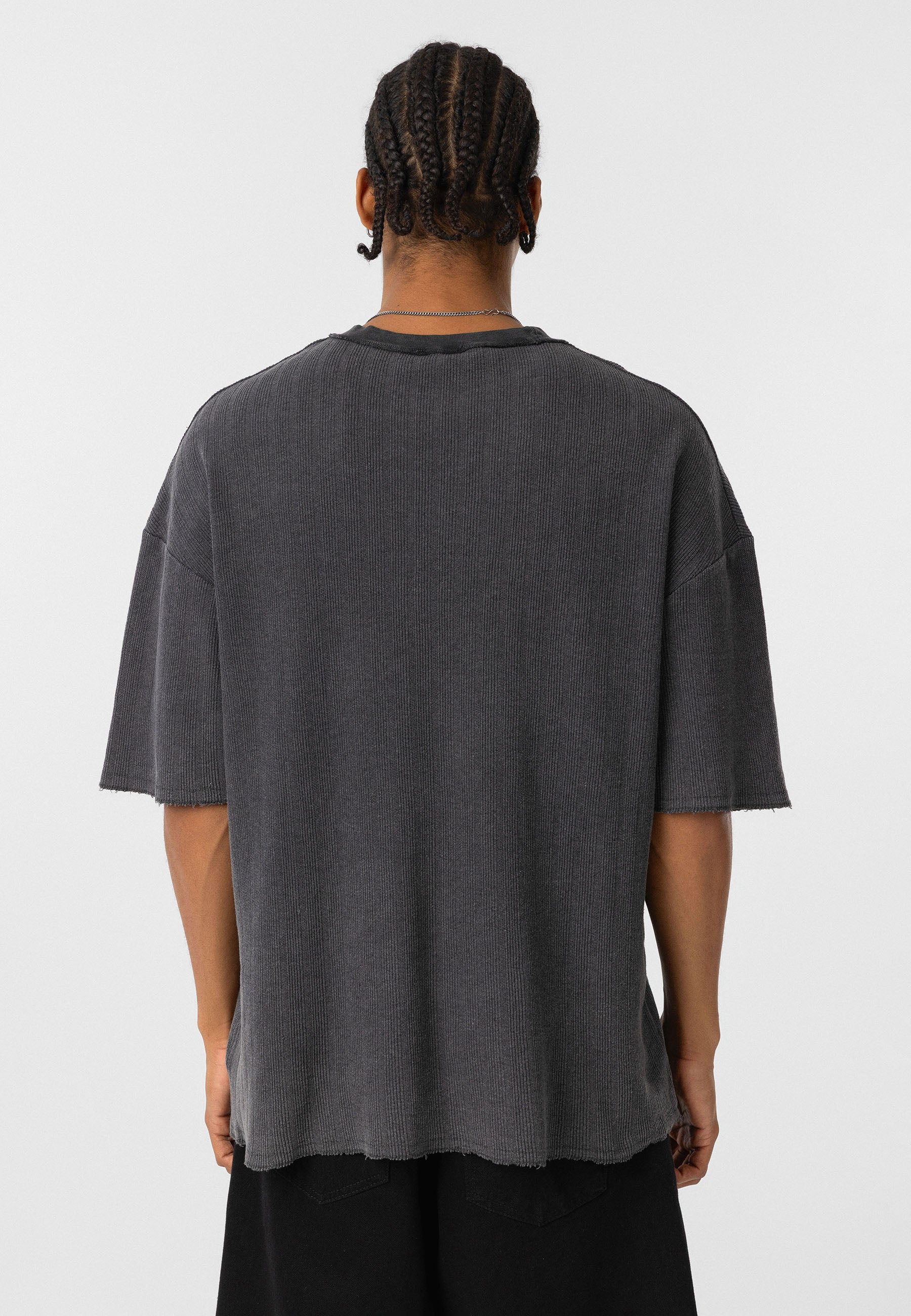 Oversized Knit T-shirts Garment-Washed Texture & Relaxed Comfort