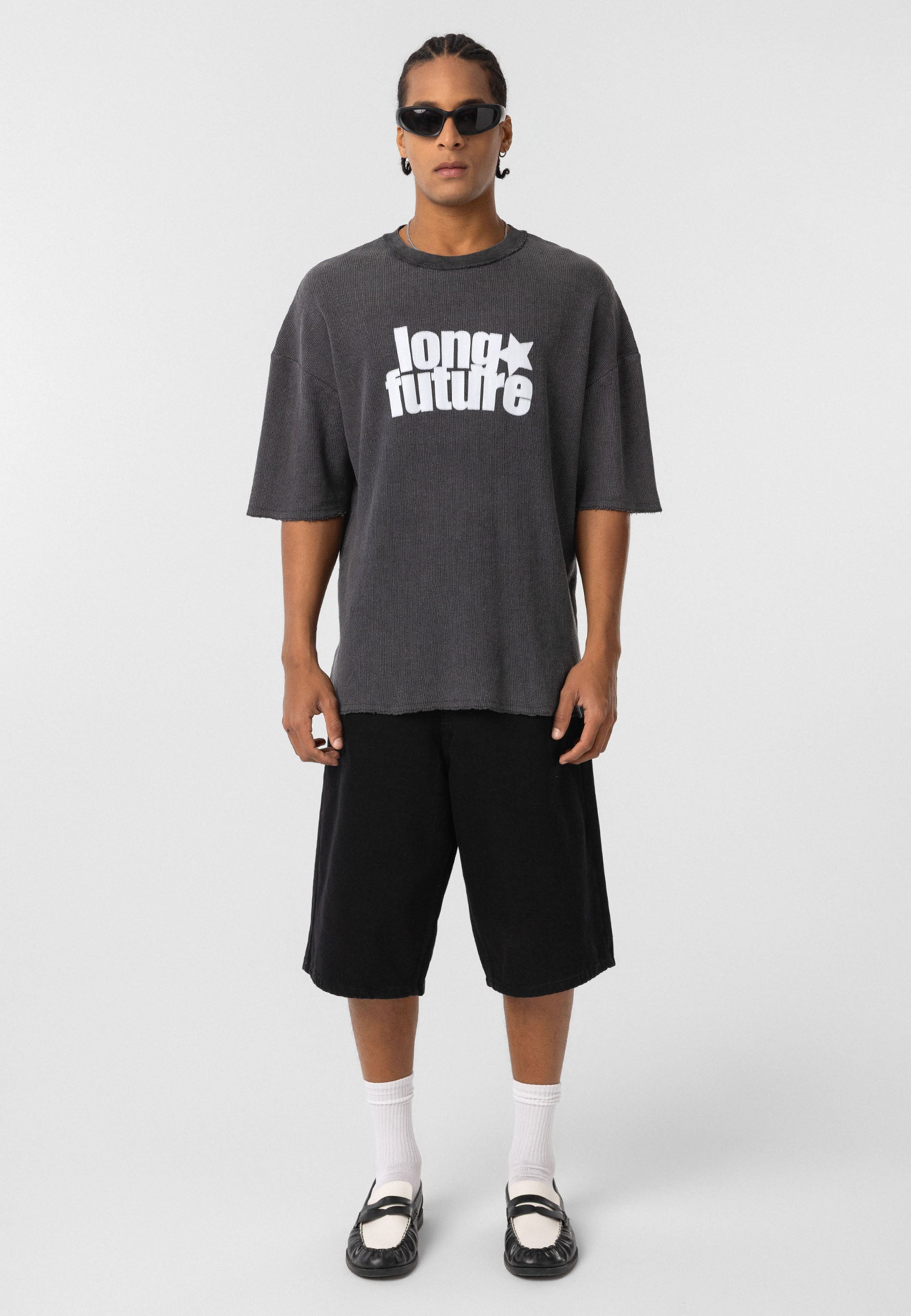 Oversized Knit T-shirts Garment-Washed Texture & Relaxed Comfort