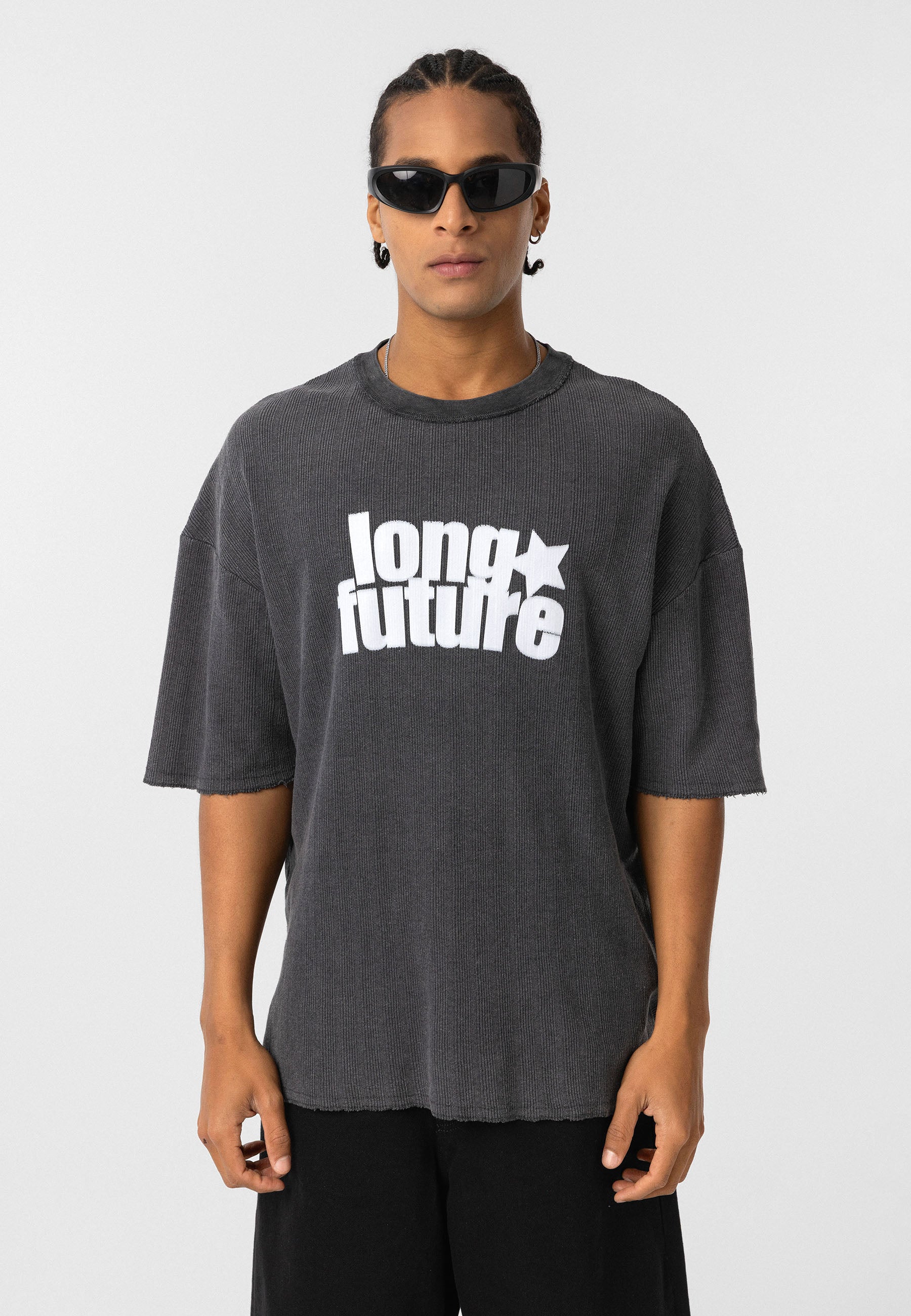 Oversized Knit T-shirts Garment-Washed Texture & Relaxed Comfort