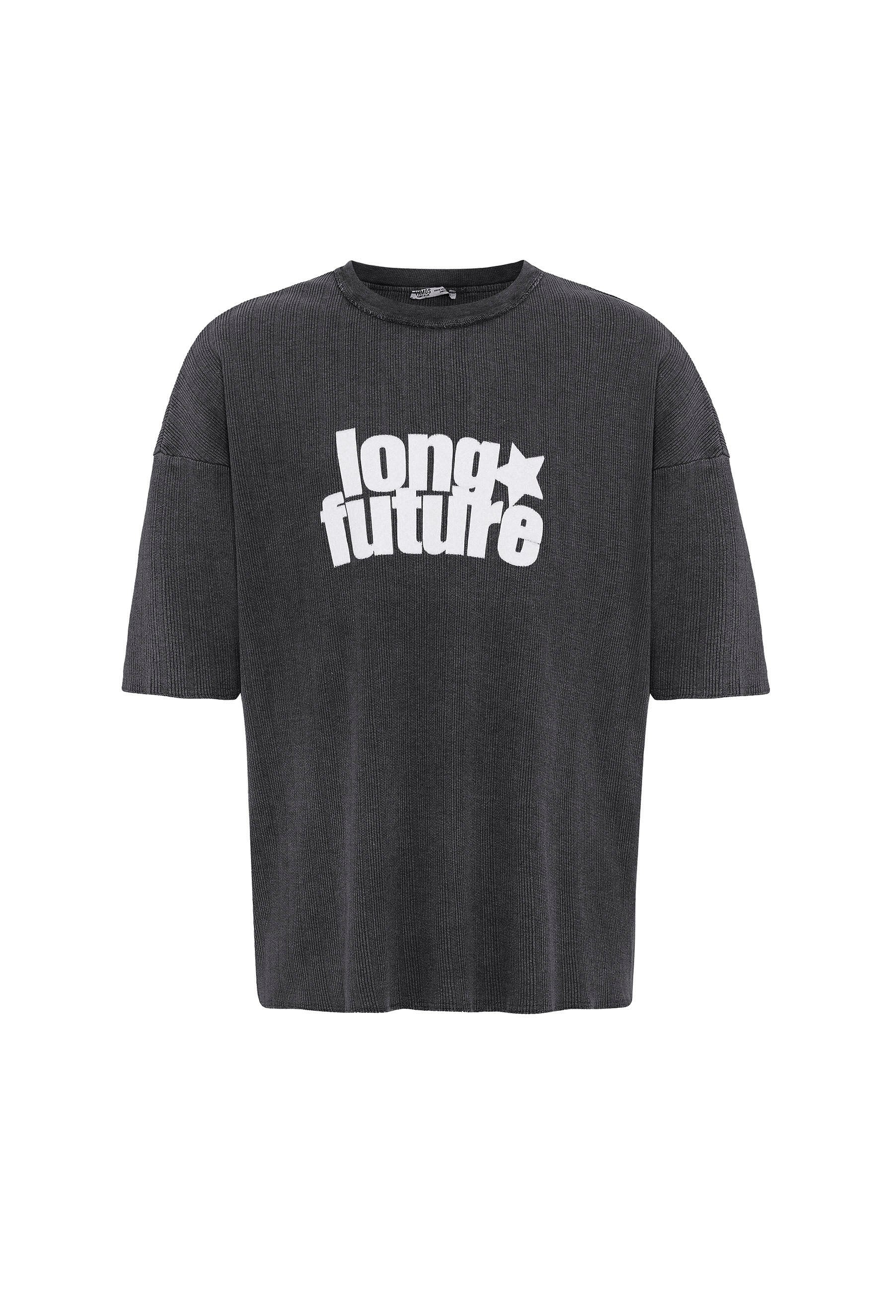 Oversized Knit T-shirts Garment-Washed Texture & Relaxed Comfort