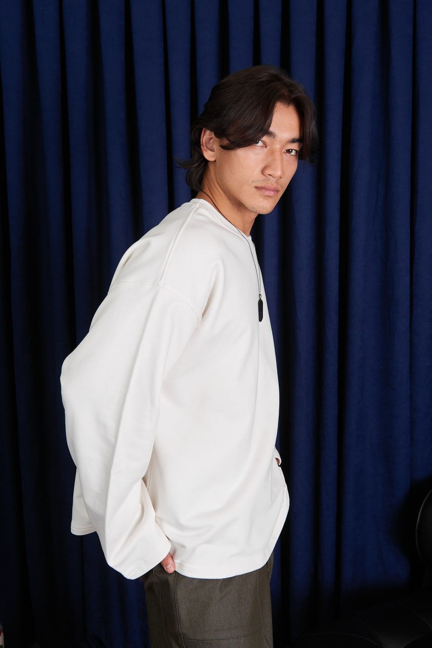 Men’s Oversized Minimal Sweatshirt | Korean Streetwear Casual Pullover