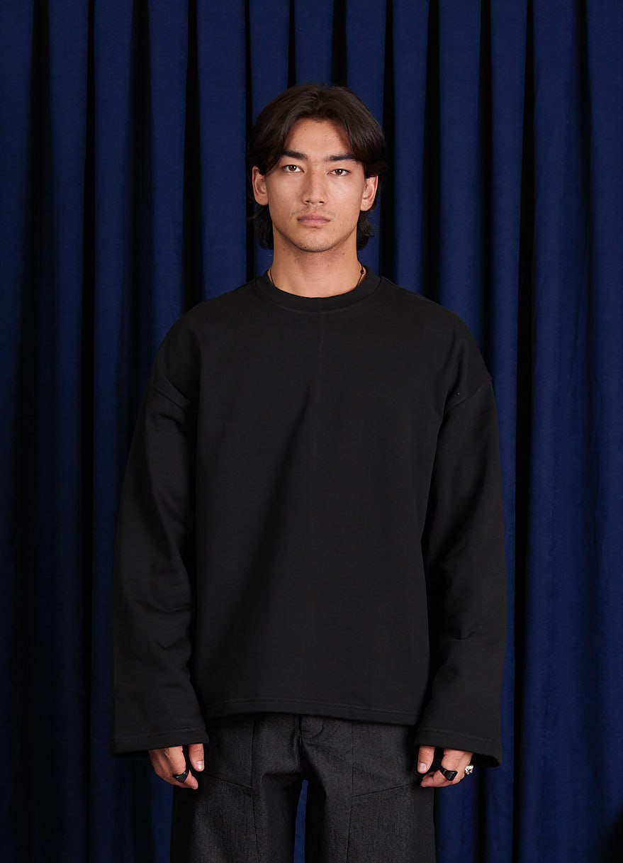 Men’s Oversized Minimal Sweatshirt | Korean Streetwear Casual Pullover