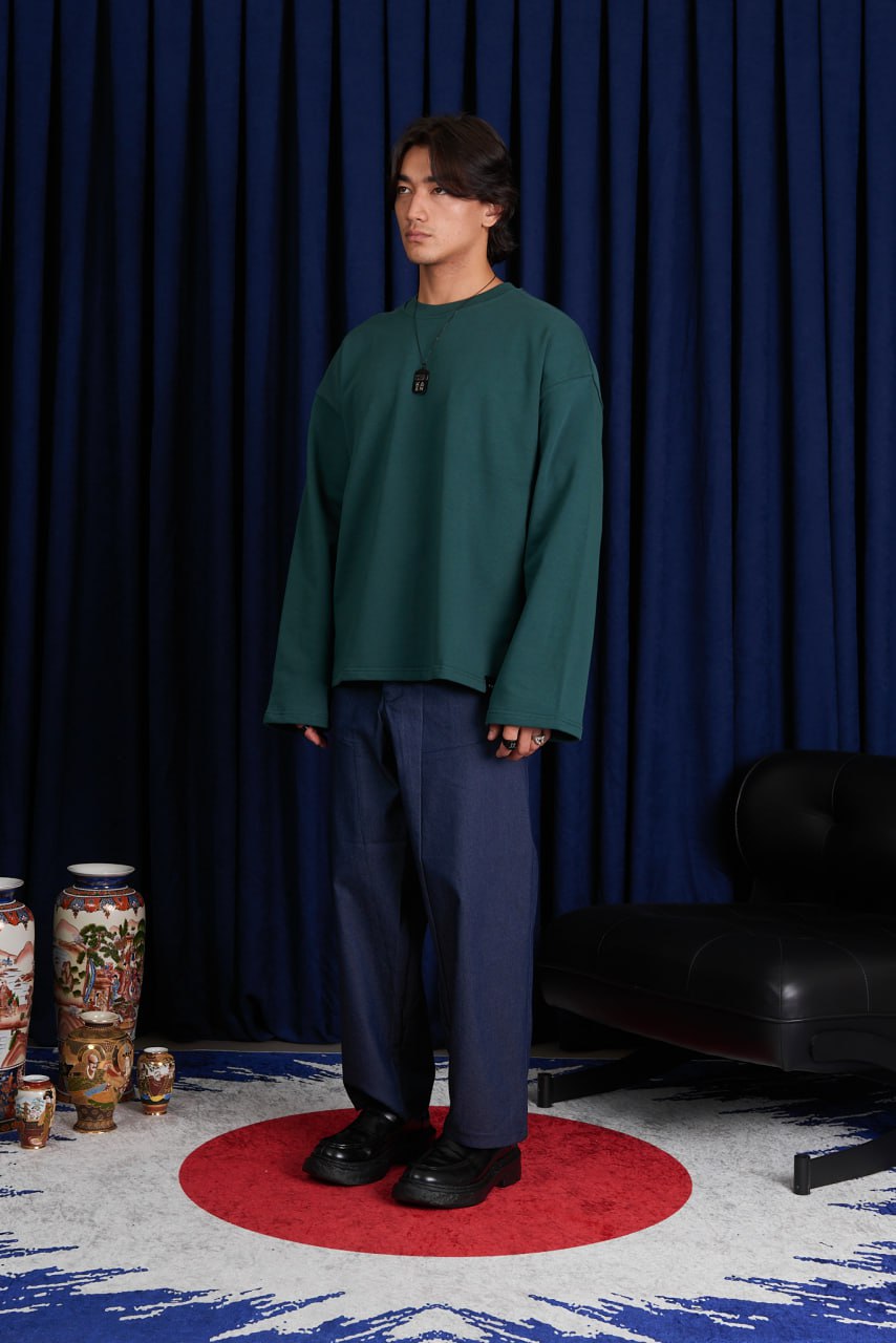 Men’s Oversized Minimal Sweatshirt | Korean Streetwear Casual Pullover