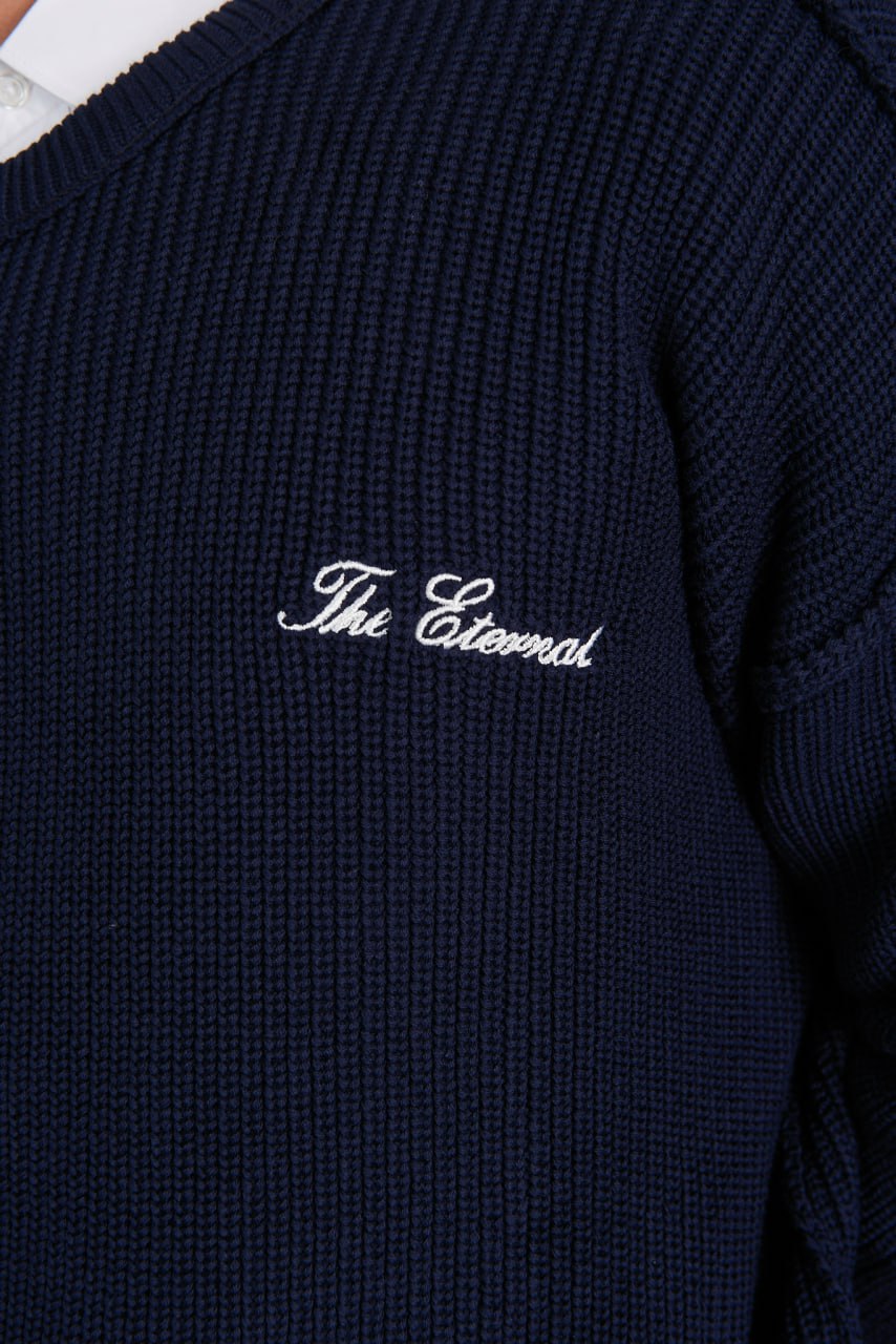Men’s “The Eternal” Embroidered Knitted Pullover Sweater