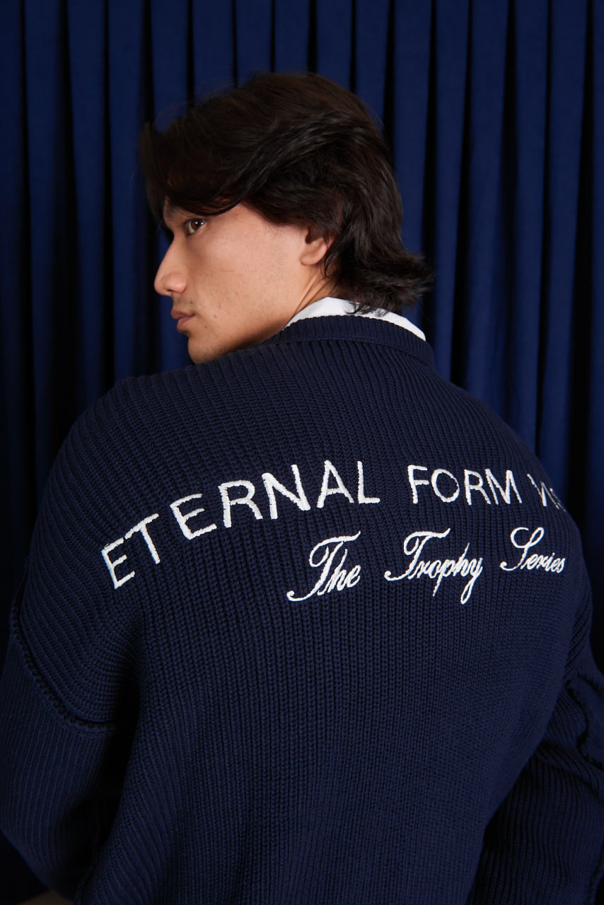 Men’s “The Eternal” Embroidered Knitted Pullover Sweater