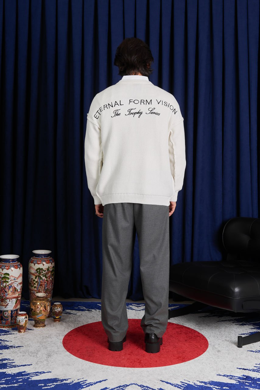 Men’s “The Eternal” Embroidered Knitted Pullover Sweater