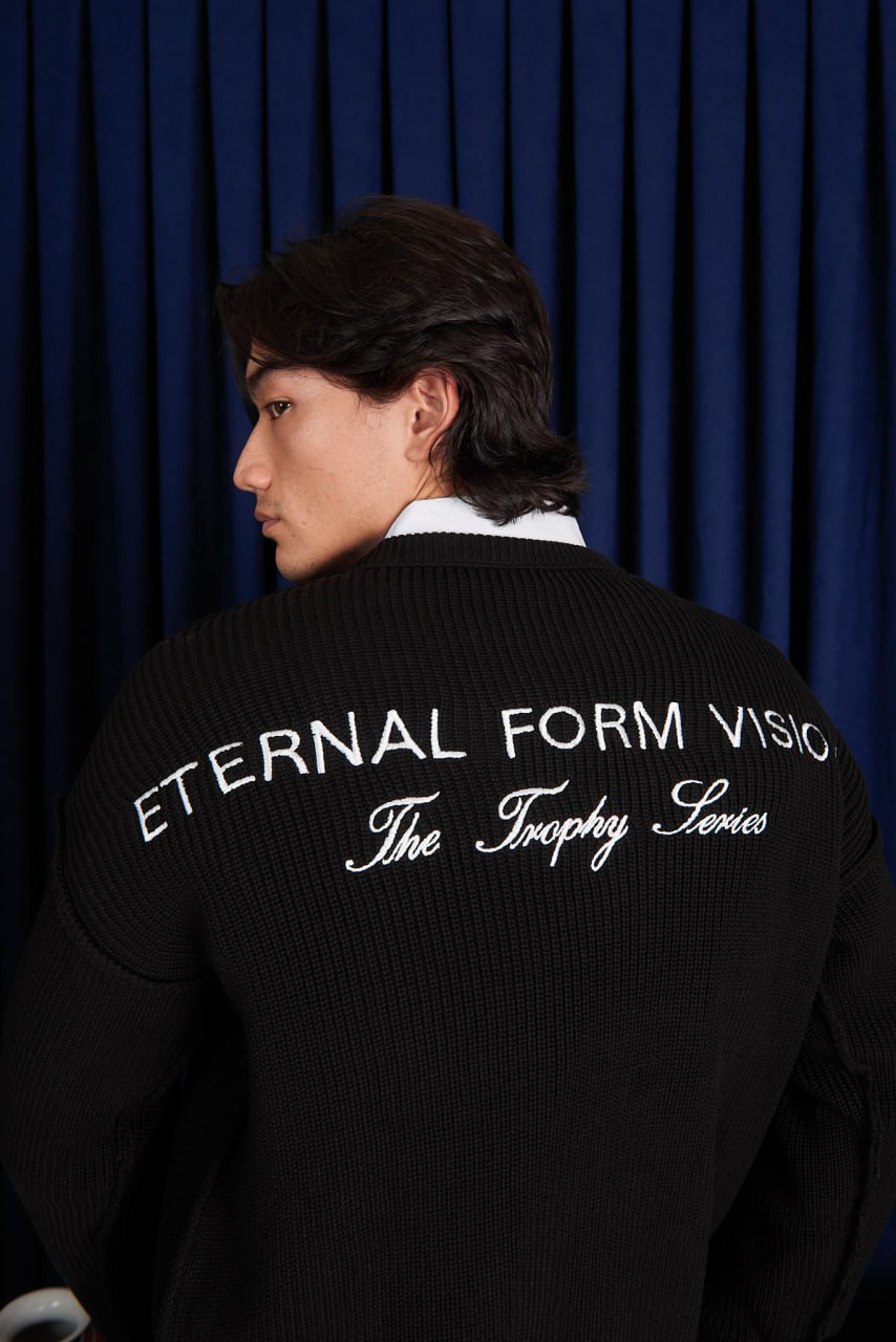 Men’s “The Eternal” Embroidered Knitted Pullover Sweater