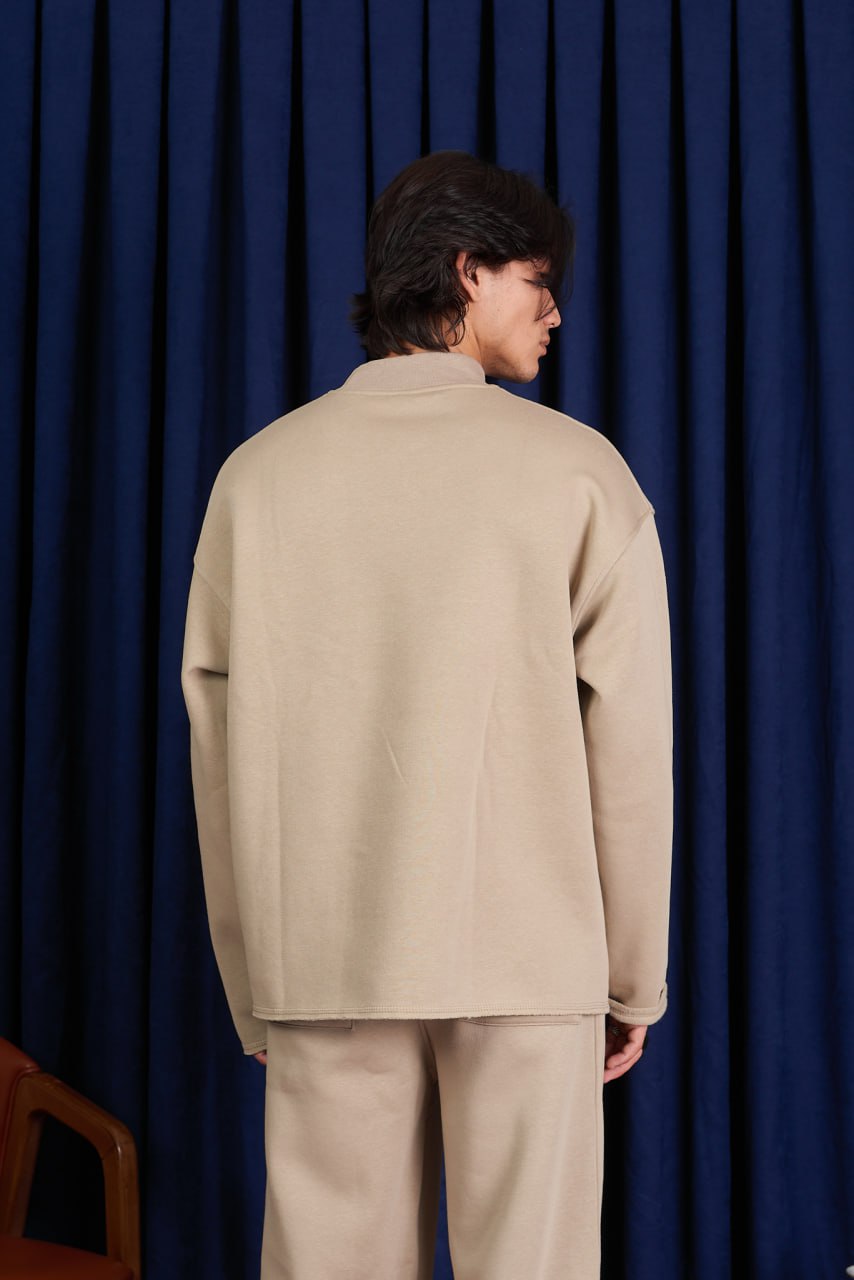 Men’s Korean Oversized Sweatshirt Co-ord Set | Minimal Streetwear Two-Piece Outfit