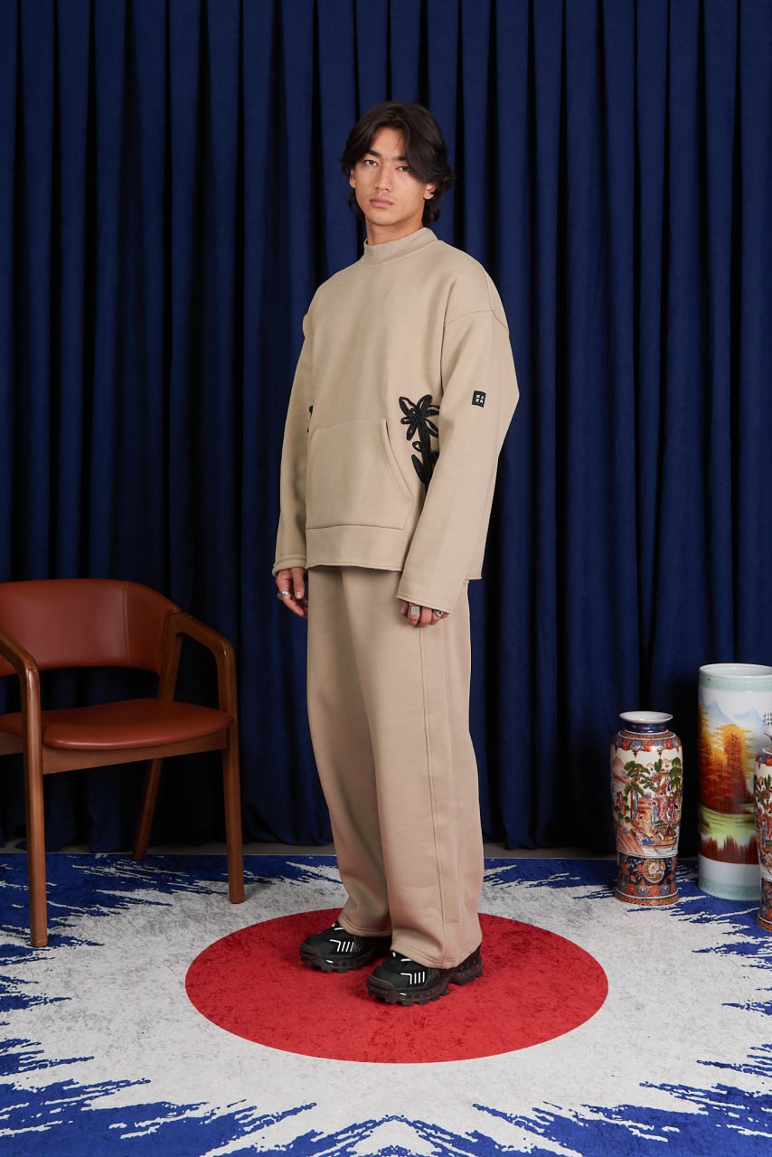 Men’s Korean Oversized Sweatshirt Co-ord Set | Minimal Streetwear Two-Piece Outfit