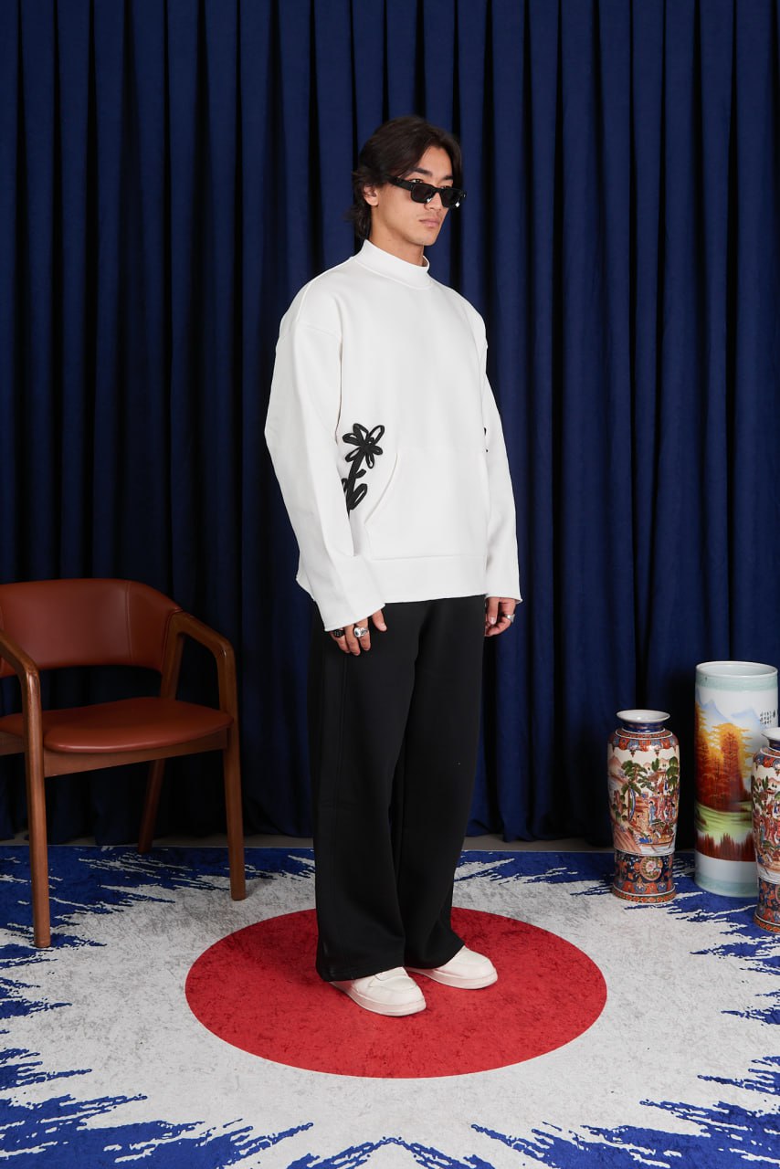 Men’s Korean Oversized Sweatshirt Co-ord Set | Minimal Streetwear Two-Piece Outfit