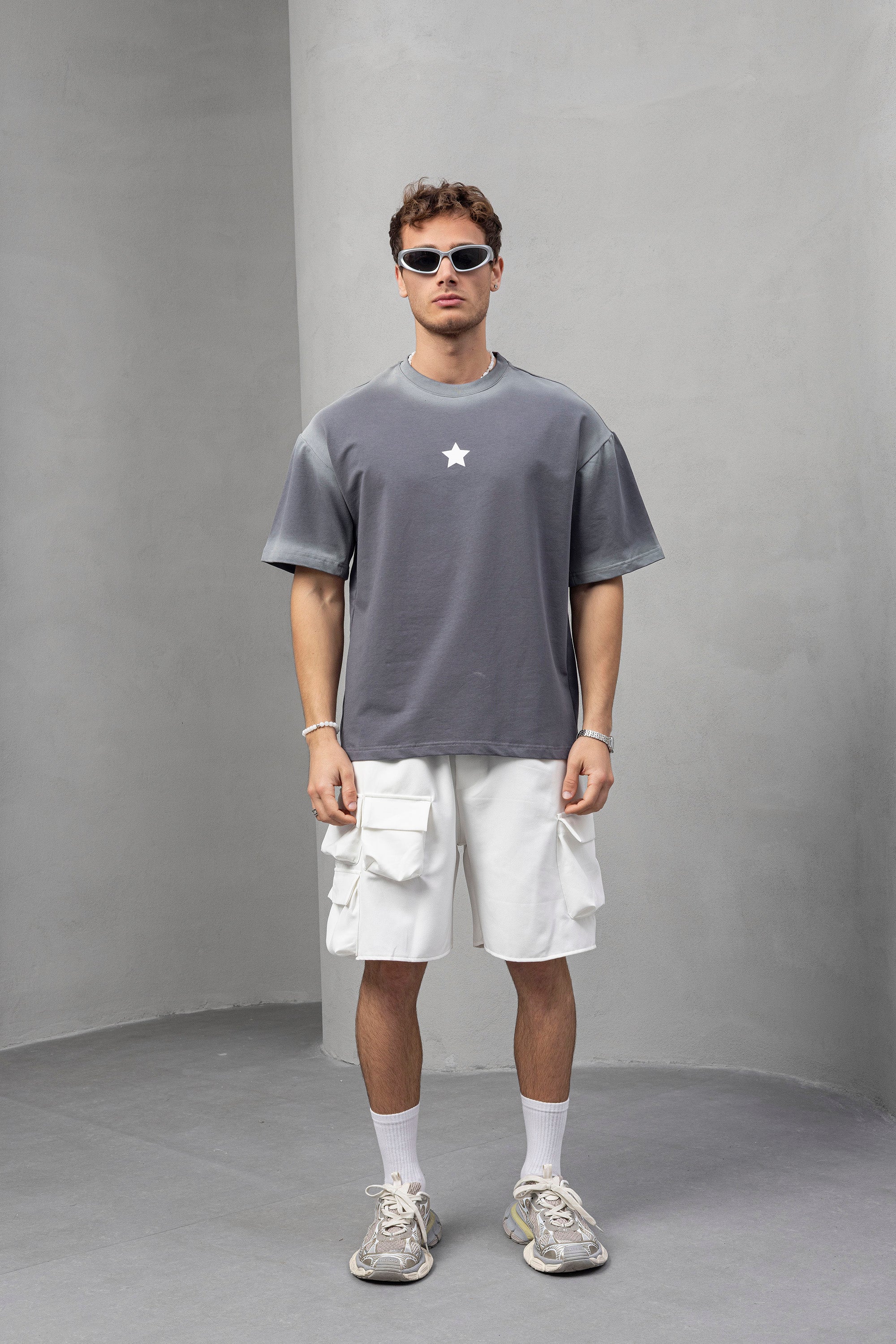 Core Star Oversized T-shirts – Charcoal Grey
