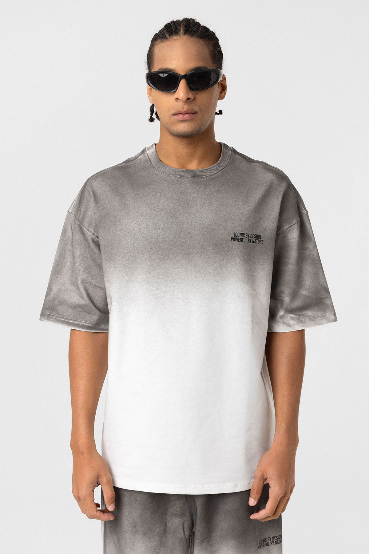Oversized Graphic Tee – Washed Texture Meets Bold Back Print