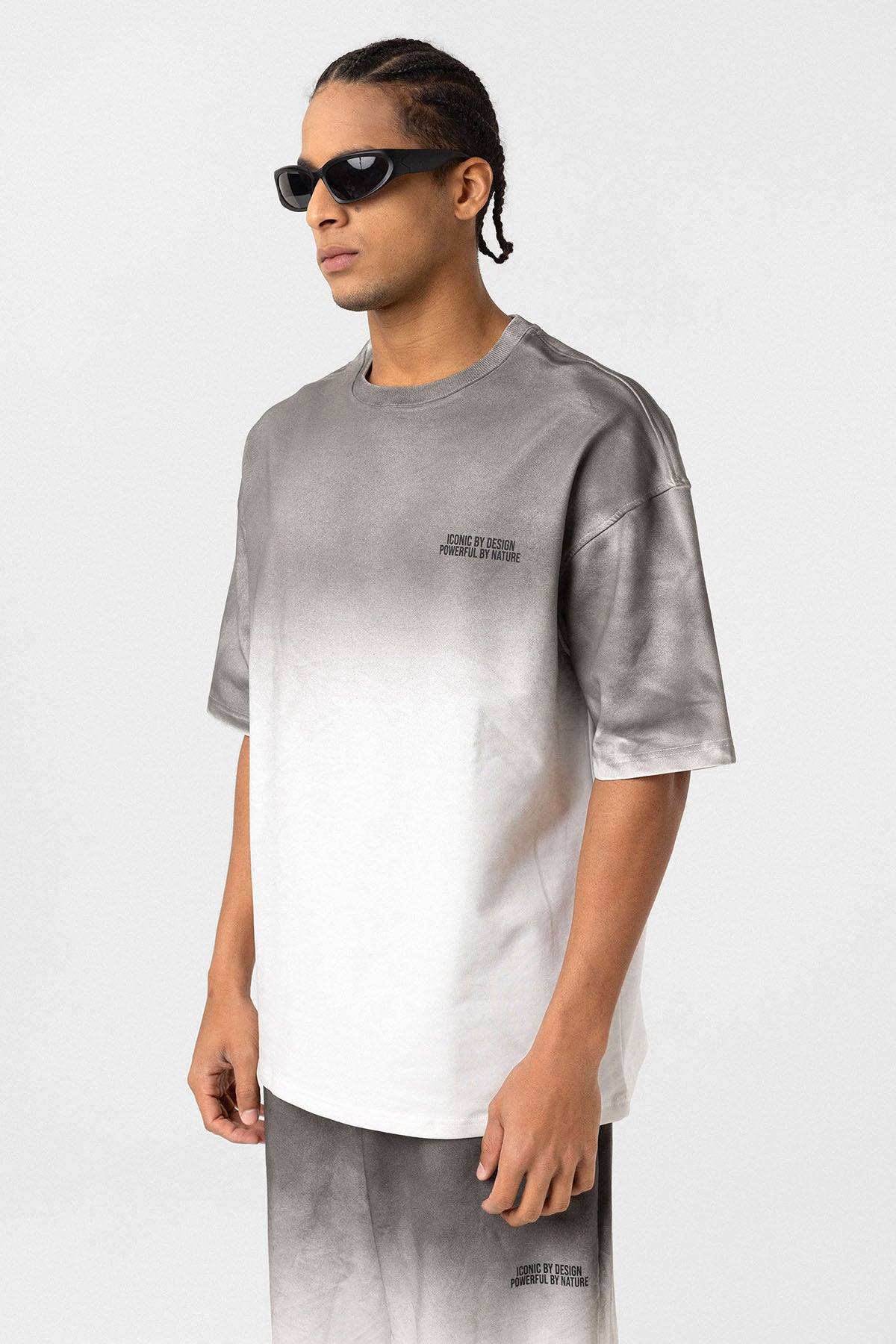 Oversized Graphic Tee – Washed Texture Meets Bold Back Print