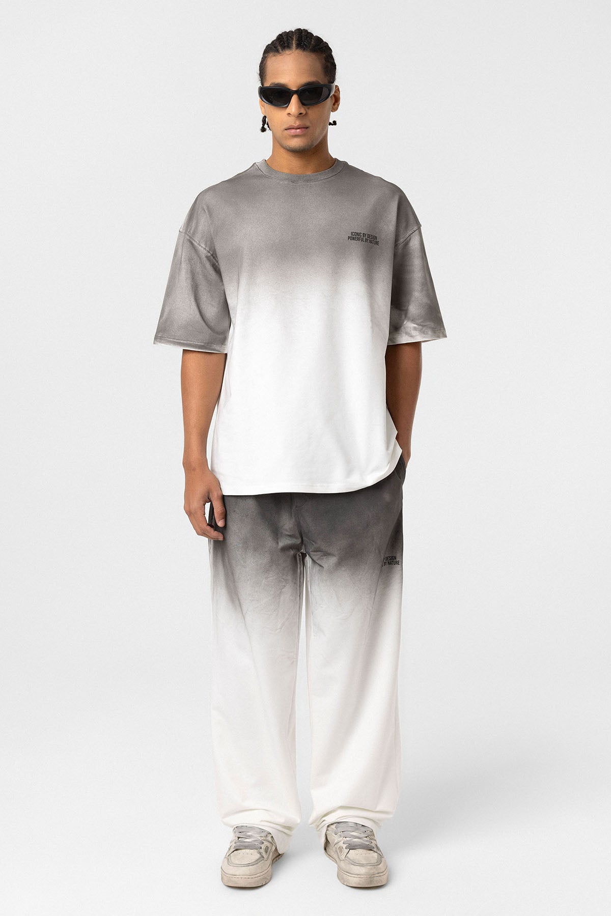 Oversized Graphic Tee – Washed Texture Meets Bold Back Print