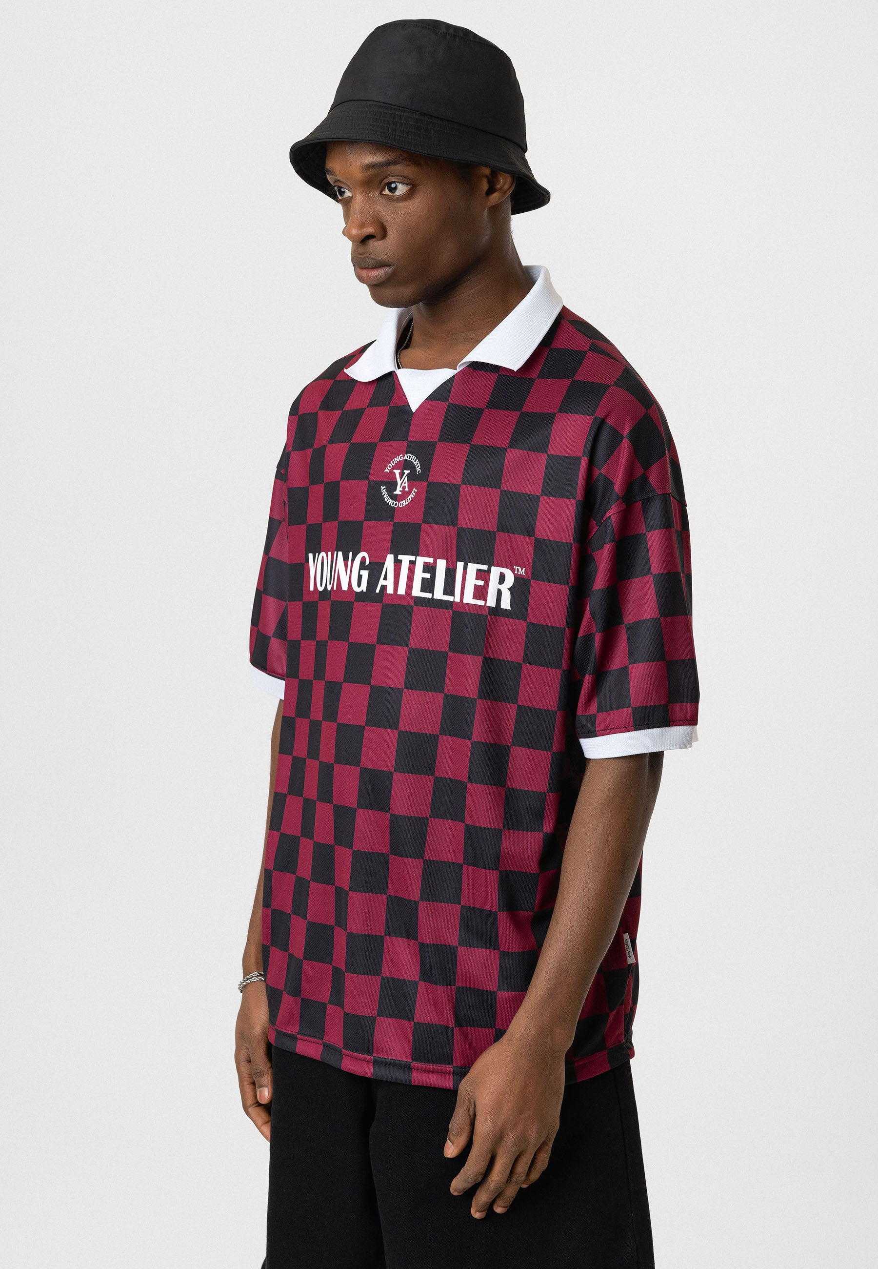 Oversized Polo‑Collar Jersey T-shirts – Sporty Contrast With Polish