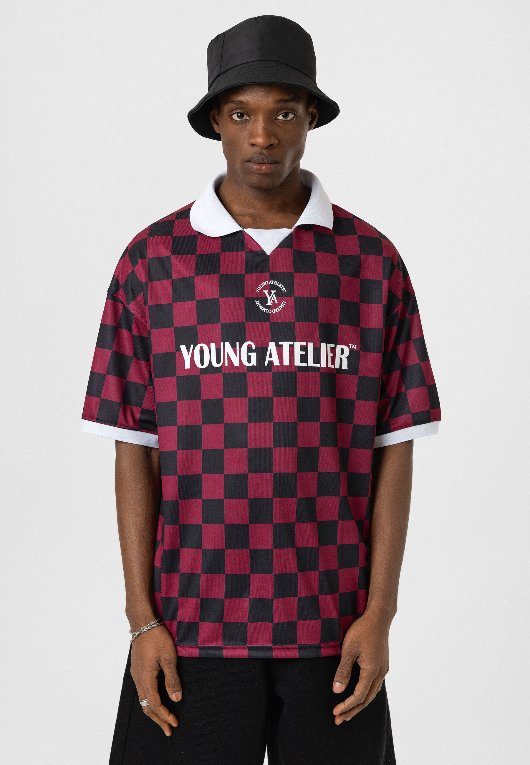 Oversized Polo‑Collar Jersey T-shirts – Sporty Contrast With Polish