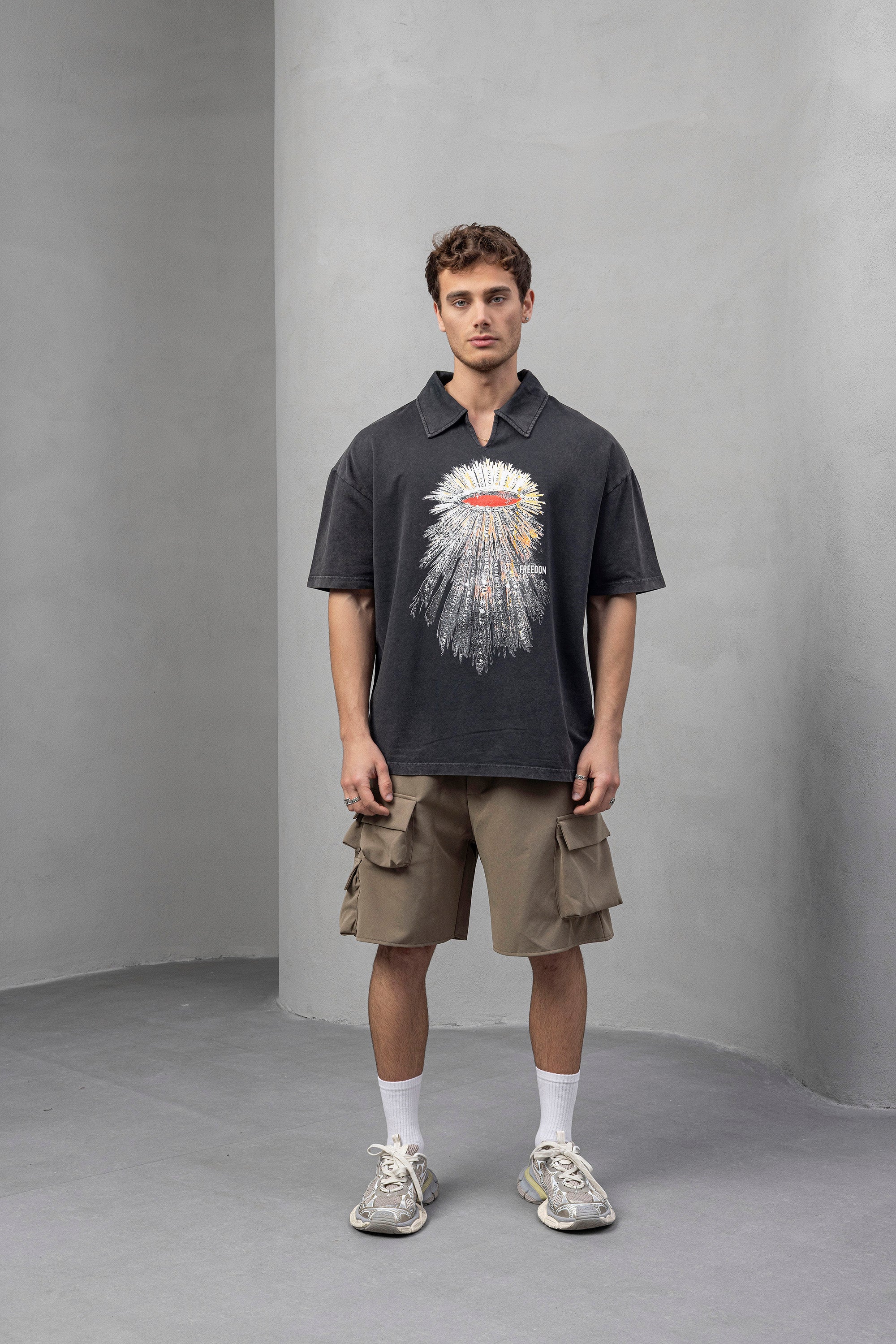 Black Polo Eye T‑Shirt – Bold Graphic Tee, Urban Edge