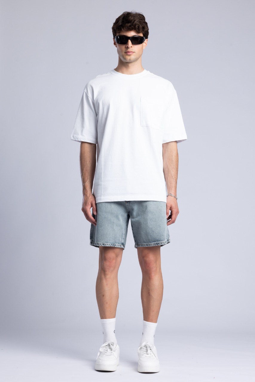 White Pocket T-Shirt for Men - Casual and Comfortable