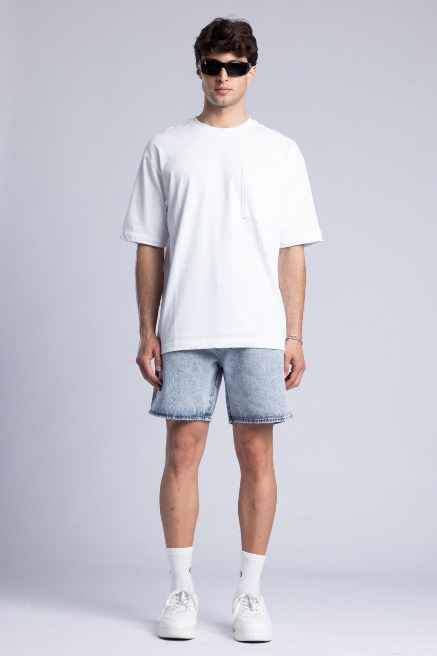 White Pocket T-Shirt for Men - Casual & Stylish