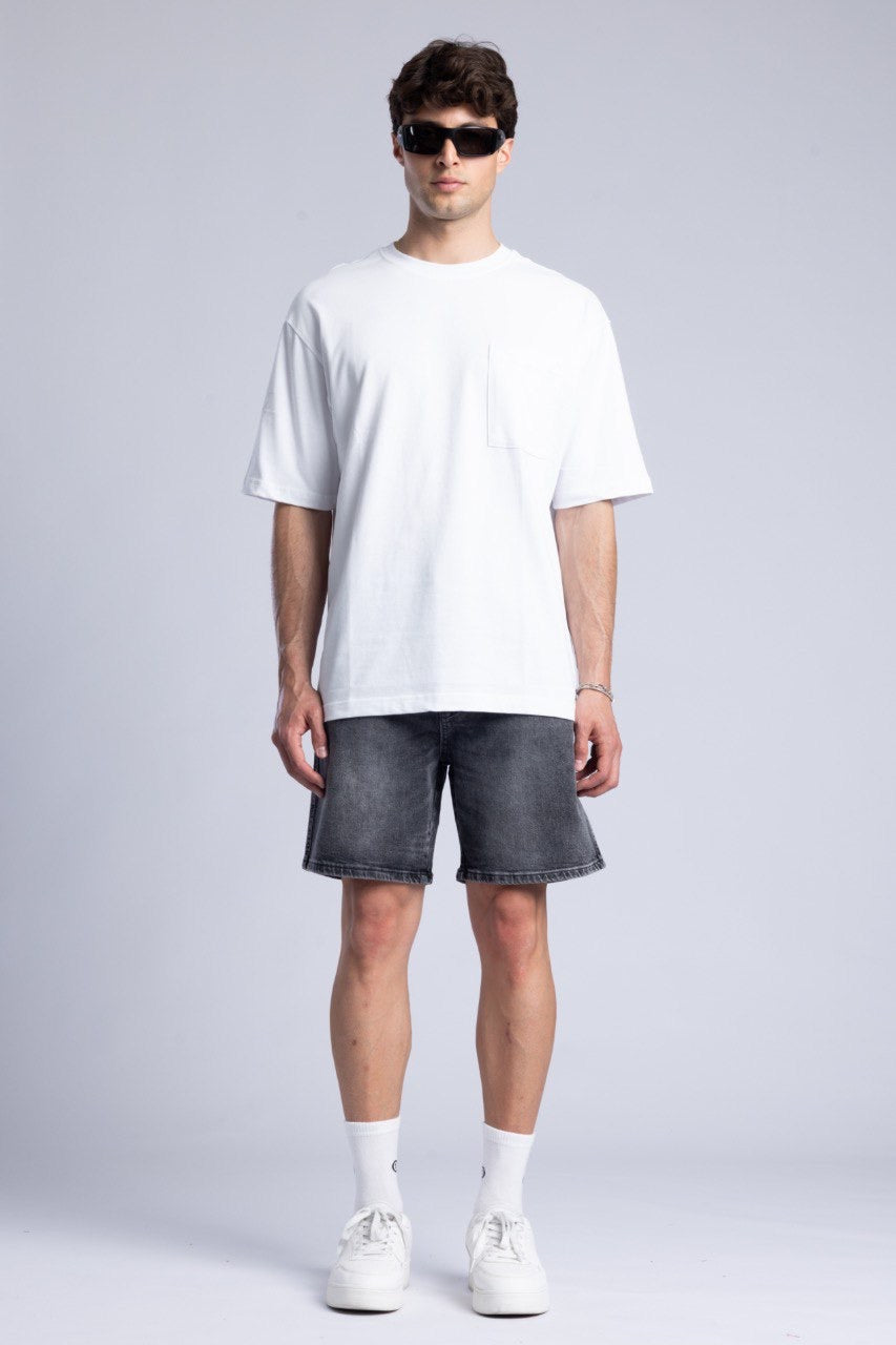 White Pocket T-Shirt for Men - Casual & Comfortable