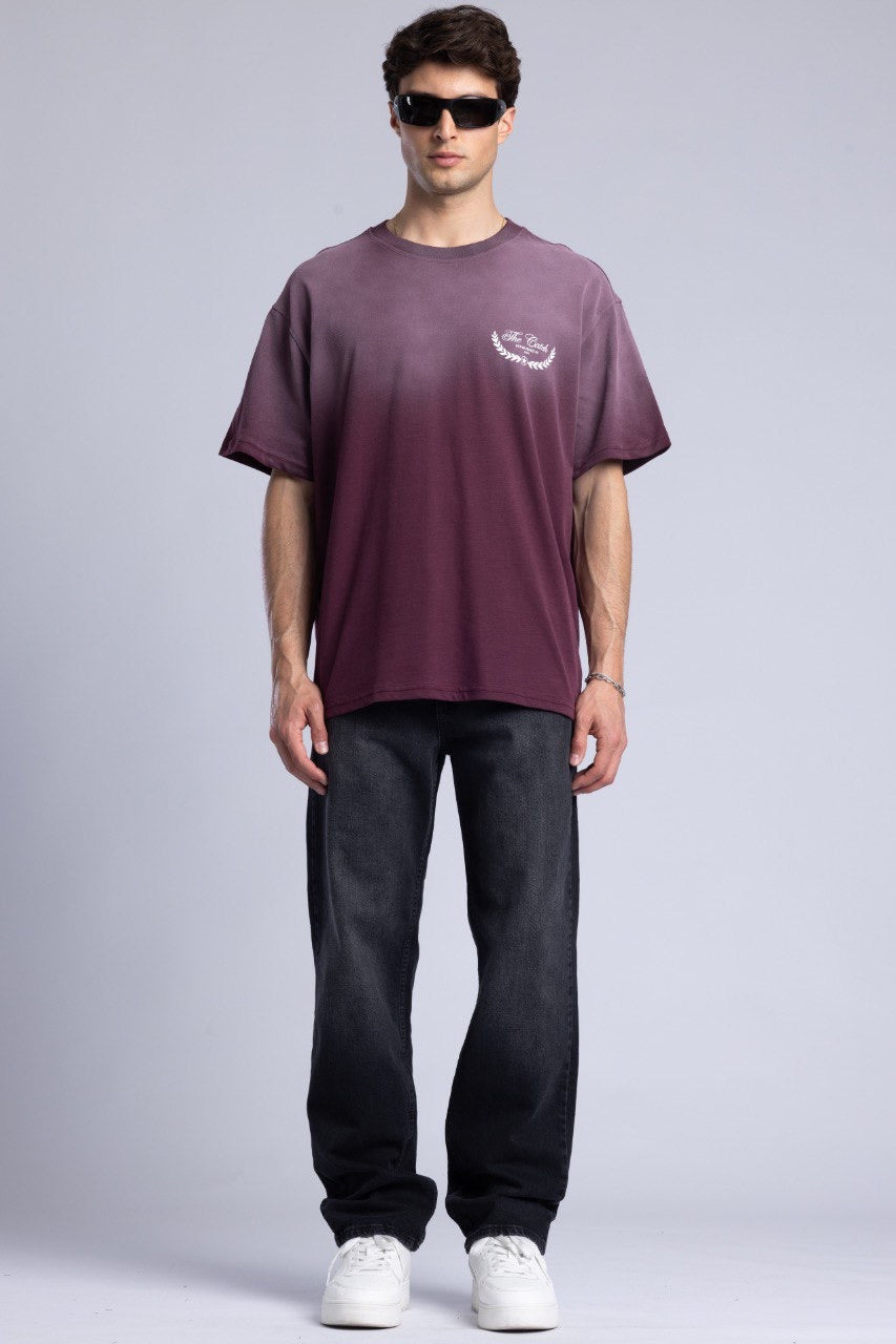 Purple Ombre Tie-Dye Graphic T-Shirt for Men