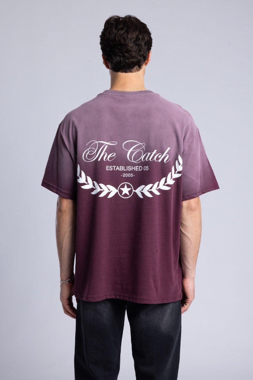 Purple Ombre Tie-Dye Graphic T-Shirt for Men