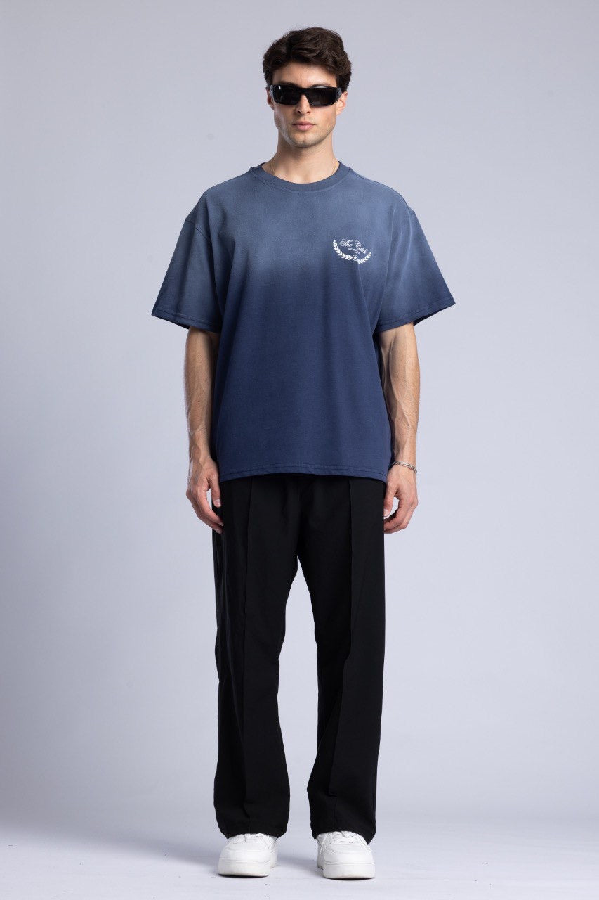 Black Ombre Tie-Dye Graphic Tee for Men