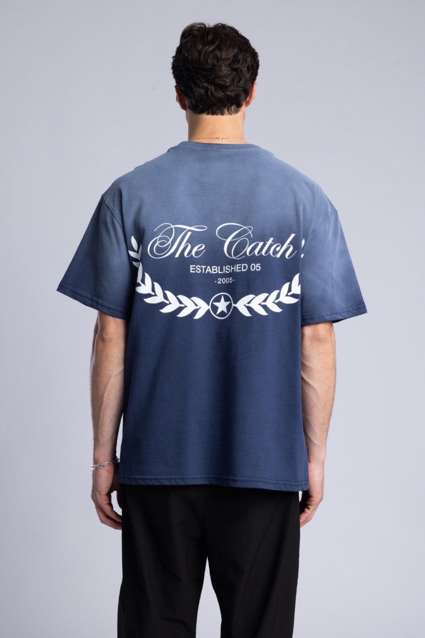Black Ombre Tie-Dye Graphic Tee for Men