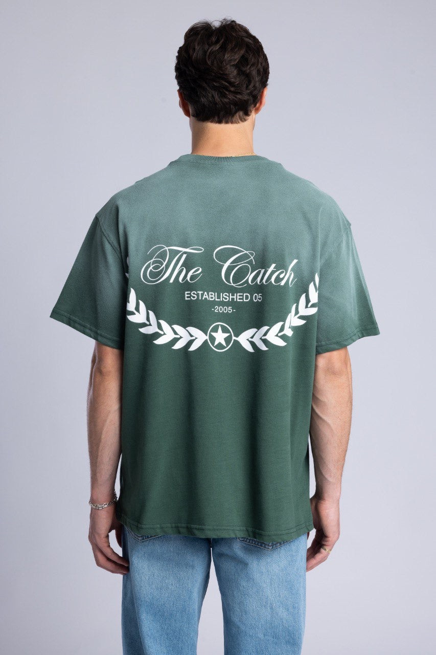 Men's Green Ombre T-Shirt with Graphic Design