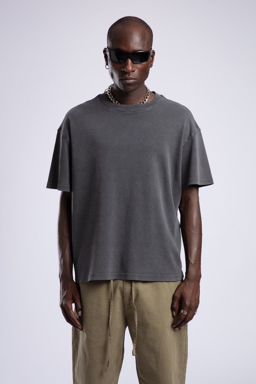 Men's Charcoal Gray Classic T-Shirt Cotton Fit